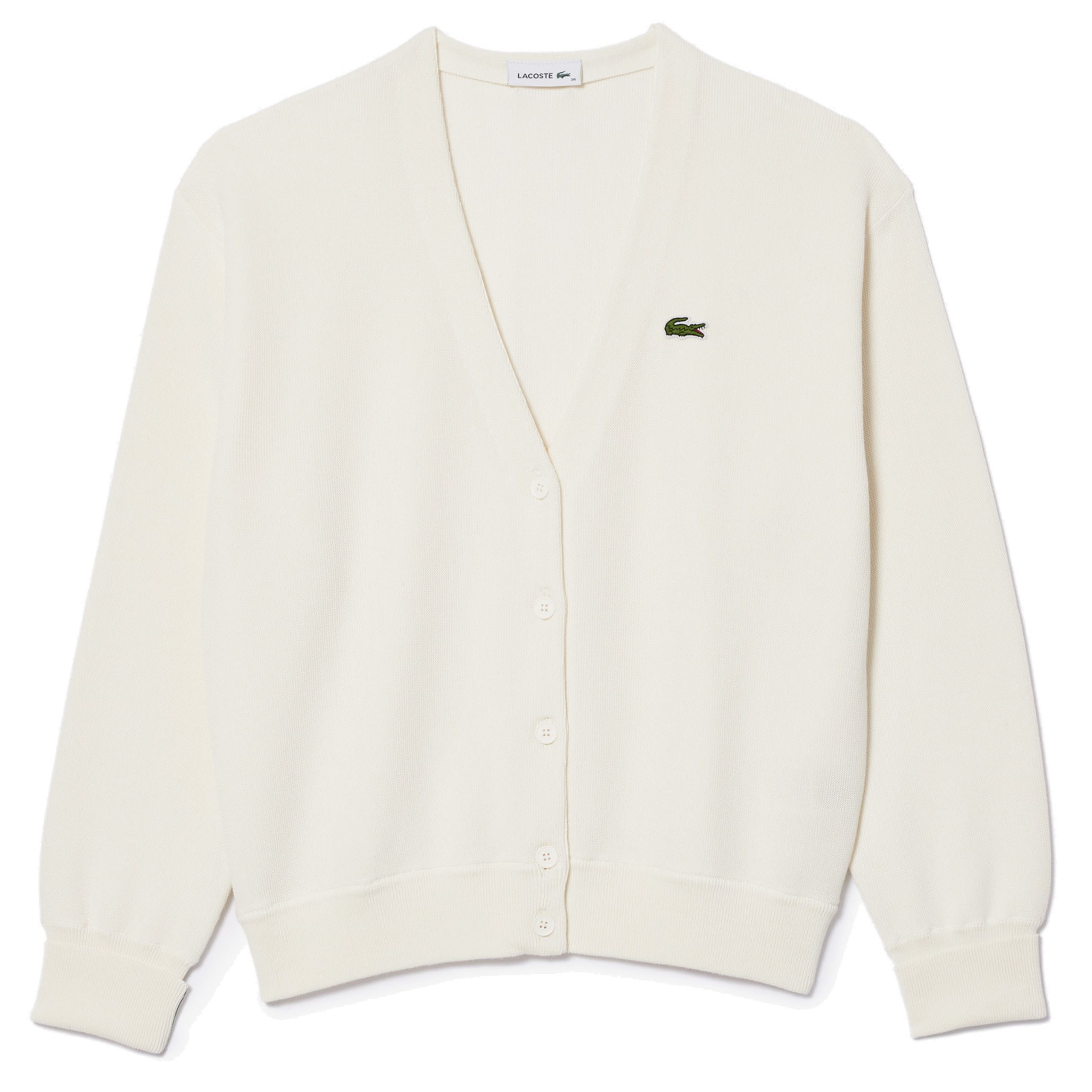 Lacoste Cardigan Cardigan aus Bio Baumwolle mit V-Ausschnitt Damen