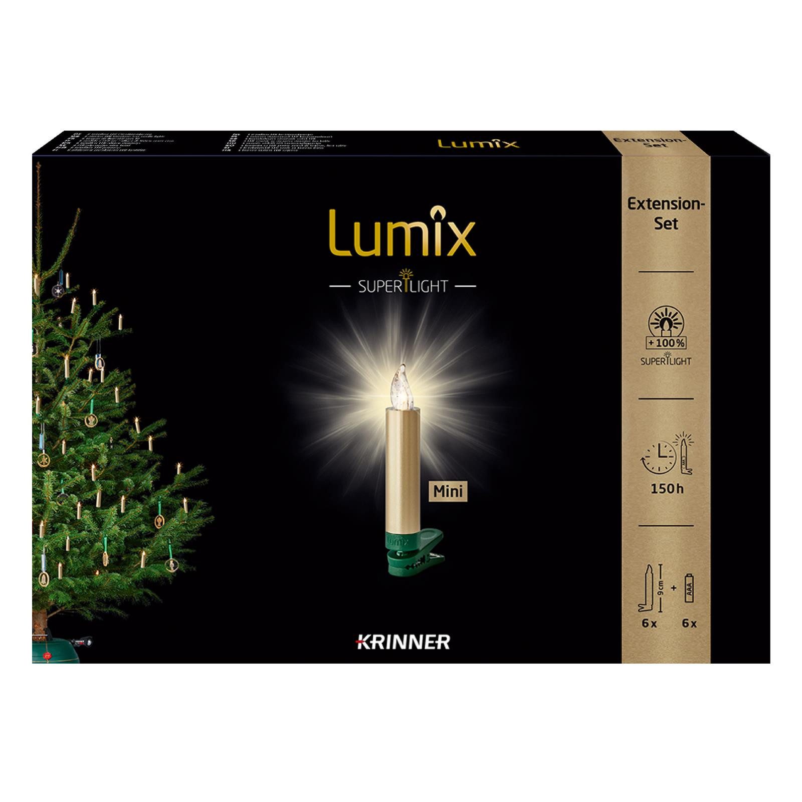 lumix LED-Christbaumkerzen LUMIX SuperLight Metallic Gold Mini Erweiterung