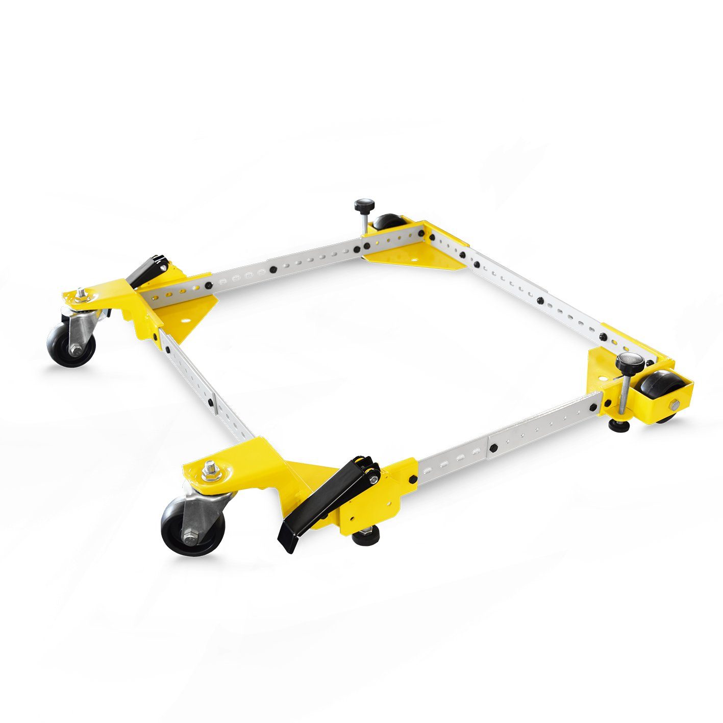 BAMATO Untergestell MB-700 verstellbar universal Fahrwerk Maschinenfahrwerk bis 700kg, Feststellbremse, Schwerlasträder, verstellbare Größe