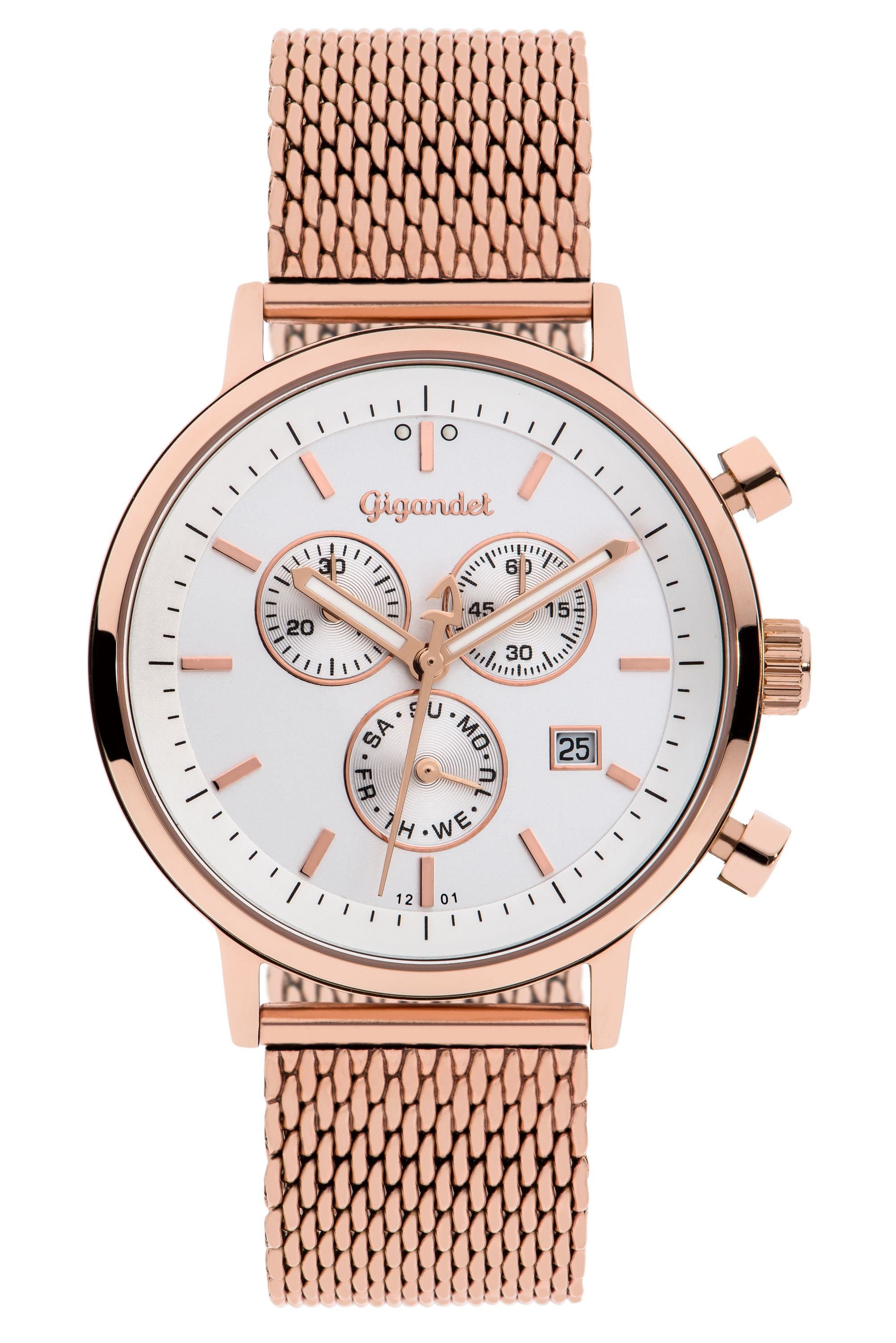 Gigandet Chronograph Classico, Mineralglas, Chronograph, Datumsanzeige, 24-Std. Anzeige