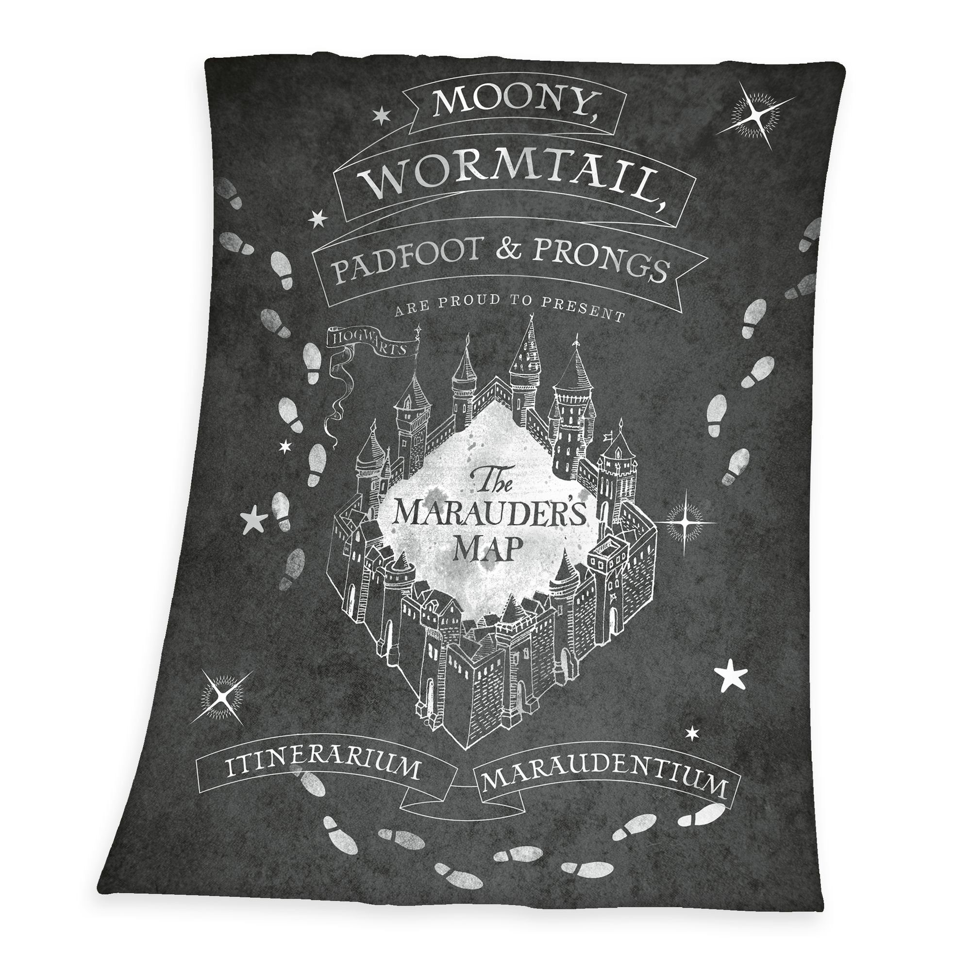 Wohndecke Harry Potter Karte des Rumtreibers Fleecedecke 130 x 170 cm, Herd günstig online kaufen