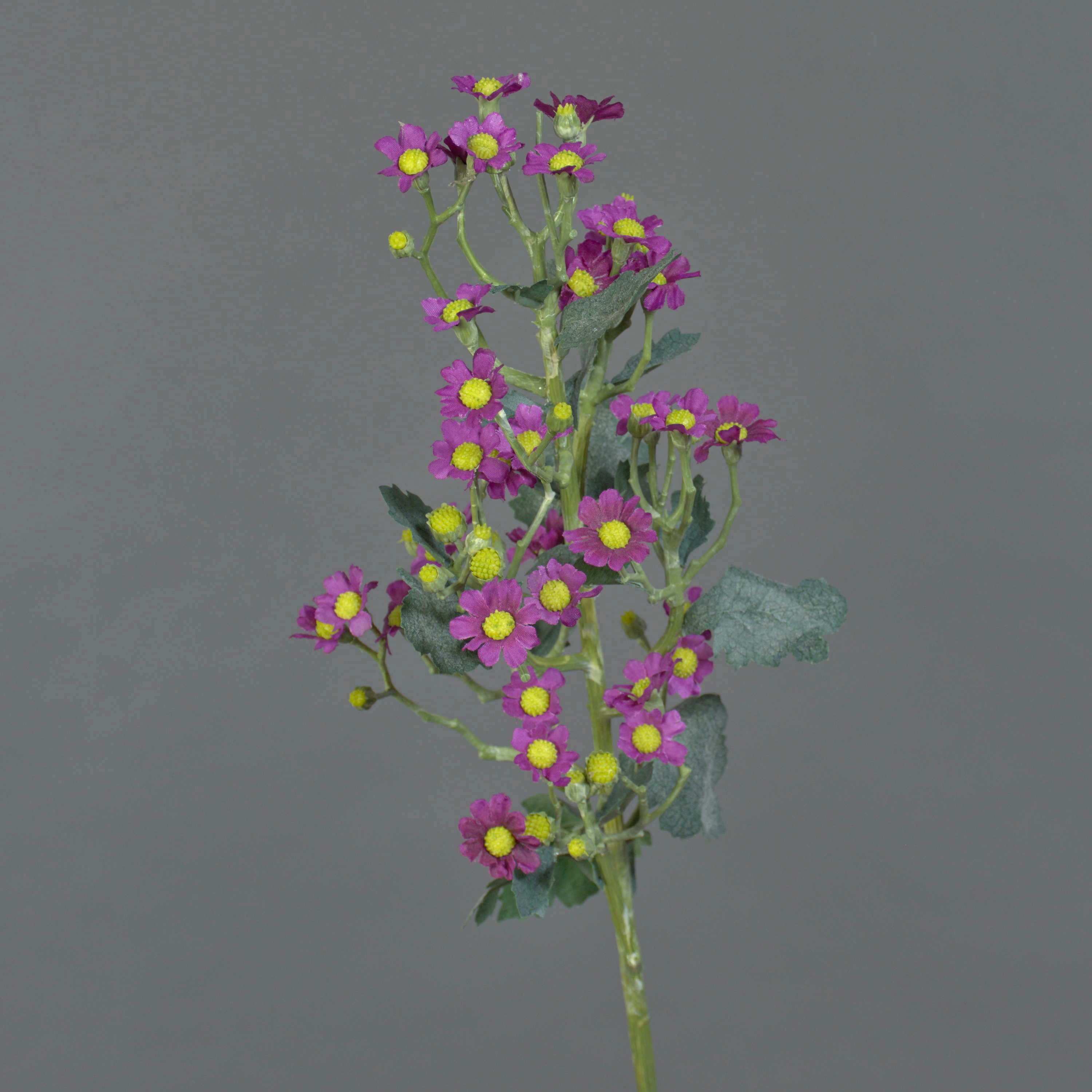 Kunstzweig Künstliche Blume Mutterkraut Femke, violett, 60cm, Ø 1, Mutterkraut, artplants, Höhe 60.0 cm