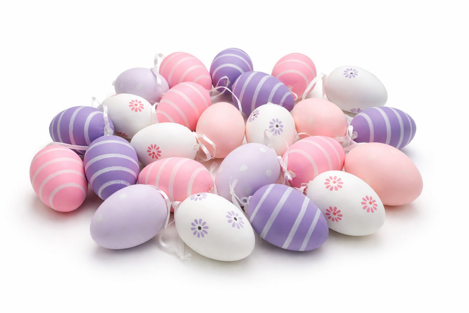 LB H&F Lilienburg Osterei 24 Stück Osterei Ostereier Osterdeko Deko Ostern Dekoration rosa weiß (Frühlingsdeko Frühling Frühjahr Frühjahrsdeko zum Hängen, 24 St., Aufhängen Pastell modern bunt Osterschmuck Osteranhänger Osterhänger), 2023 kaufen pink Plastik Kunststoff Gartendeko Garten Dekoeier Eier