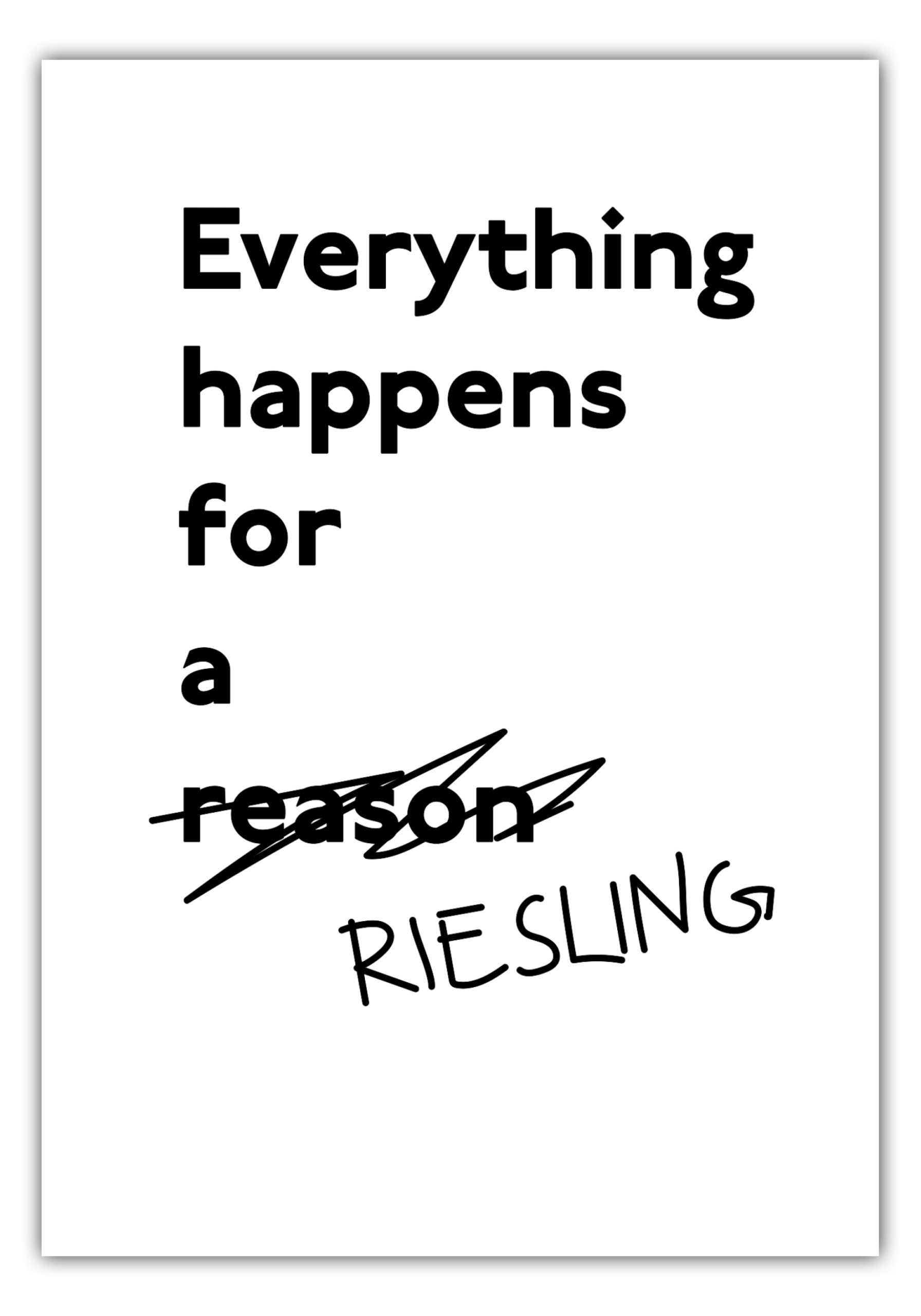 MOTIVISSO Poster Everything happens for a Riesling