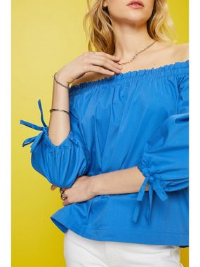 Esprit Collection Tunika Off-Shoulder-Bluse aus Popeline