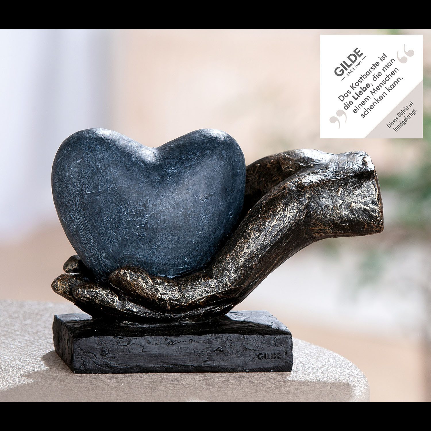 GILDE Skulptur Skulptur Heart in your Hand