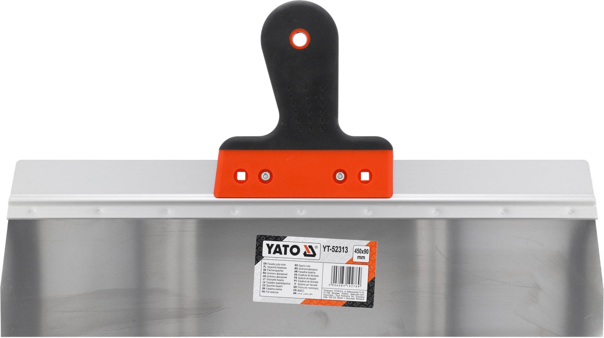 TRIZERATOP Malerspachtel Fassadenspachtel 450x90 mm, Edelstahl (Fassadenspachtel 450x90 mm, Edelstahl, 1-St., Fassadenspachtel 450x90 mm, Edelstahl) Spachteln