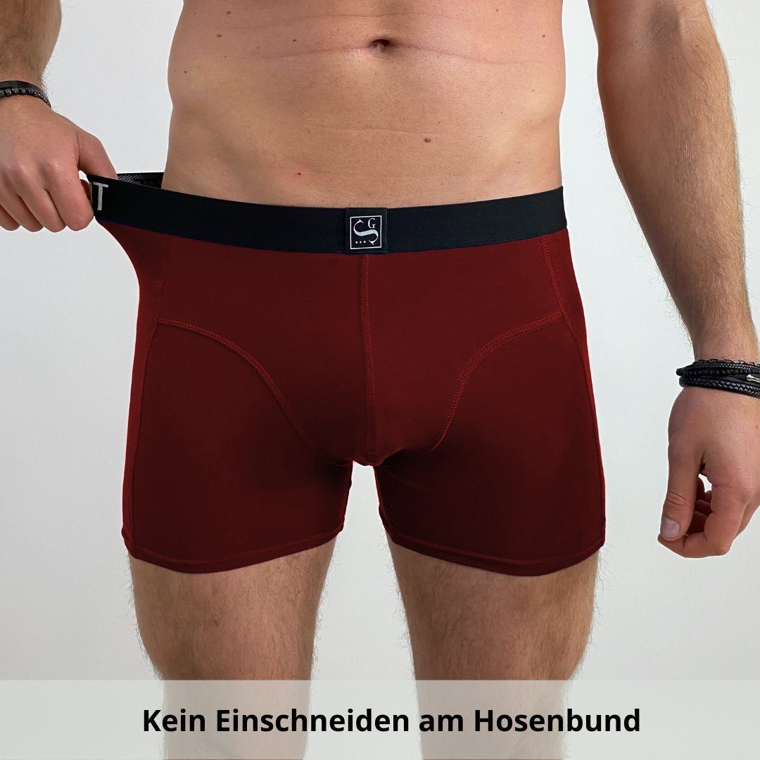 Sitztgut Boxershorts aus Baumwolle – Super Weich, Kratzfrei, Trocknergeeignet, Top Passform (Set, 6-St) Super Sitz dank 7-teiliger Schnitt statt 3-teilig, gekäm – Bild 5 von 5