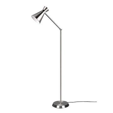 etc-shop Stehlampe, Leuchtmittel nicht inklusive, Stehleuchte Wohnzimmerlampe Metall nickel-matt Spot beweglich H 150 cm