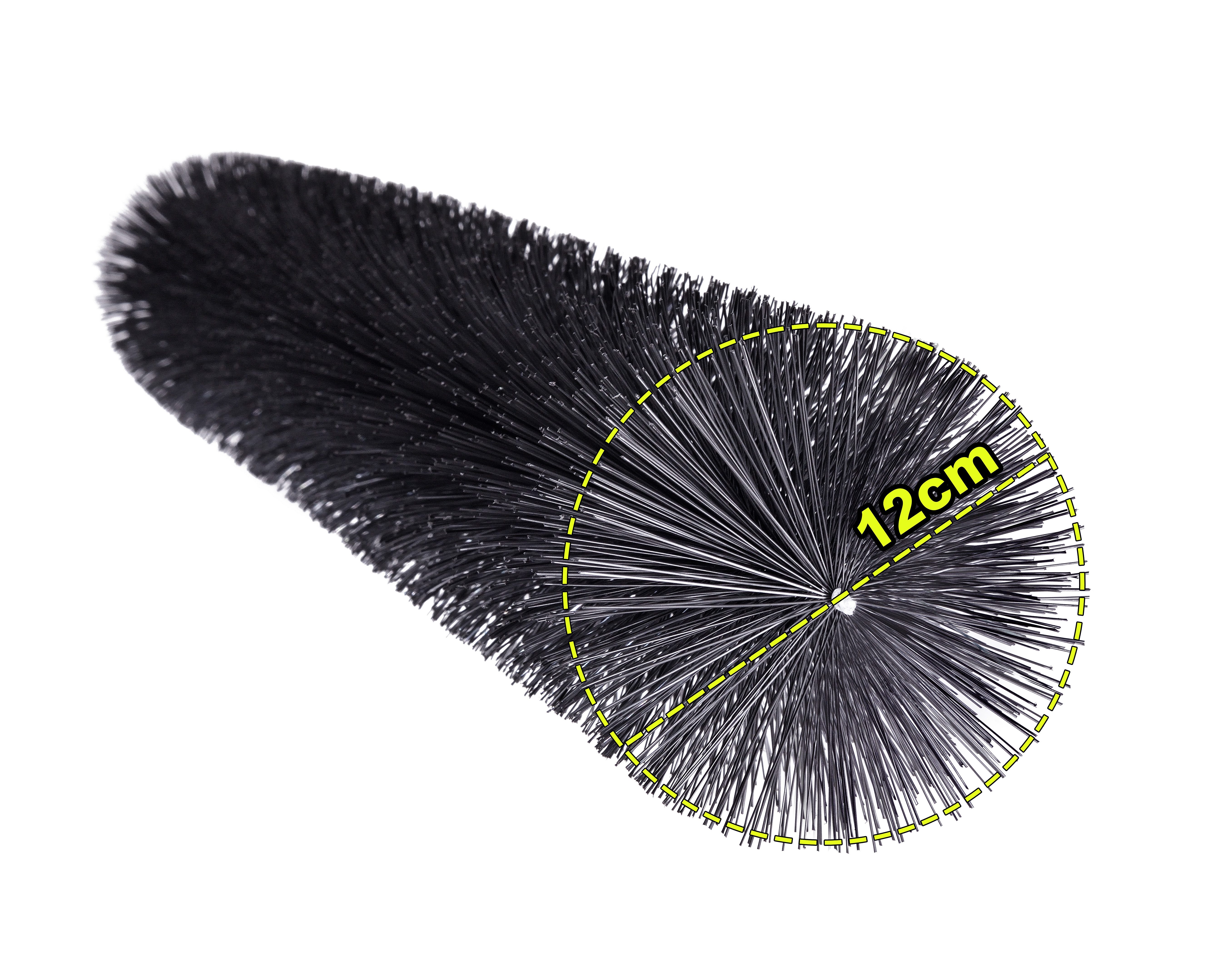 Qualitätsbürsten Dachrinne Dachrinnenbürste Ø 12 cm-besonders dicht, direkt vom Hersteller,UV-Stabil, 20-St., verzinkter Draht – Bild 2 von 5