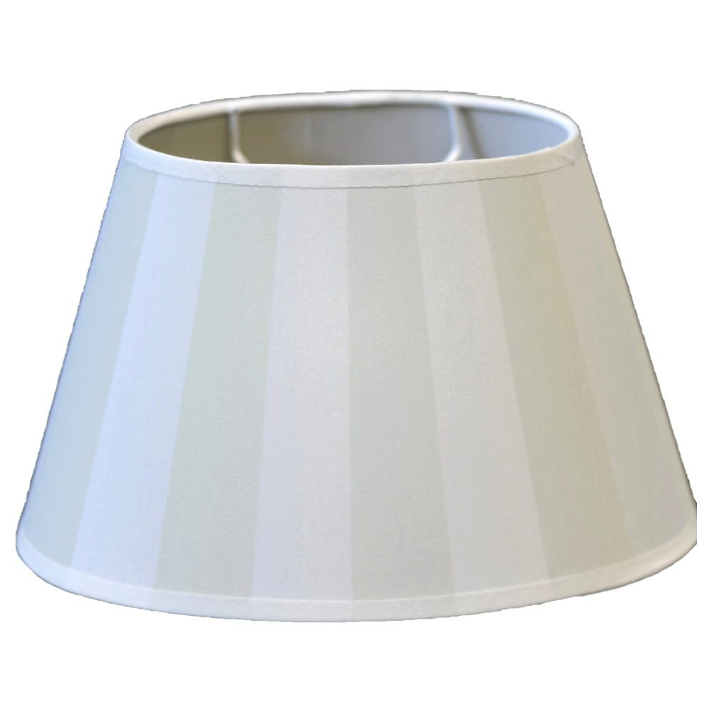 Dirk Davids Leuchten GmbH Lampenschirm Lampenschirm in Oval Streifen Hell O günstig online kaufen