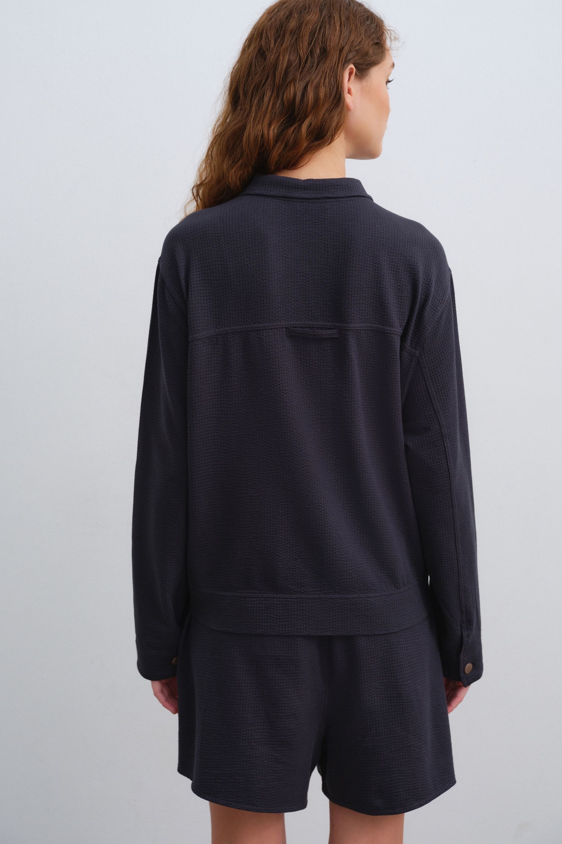 Next Hemdjacke Leichte, geknöpfte Seersucker-Jacke (1-St) günstig online kaufen