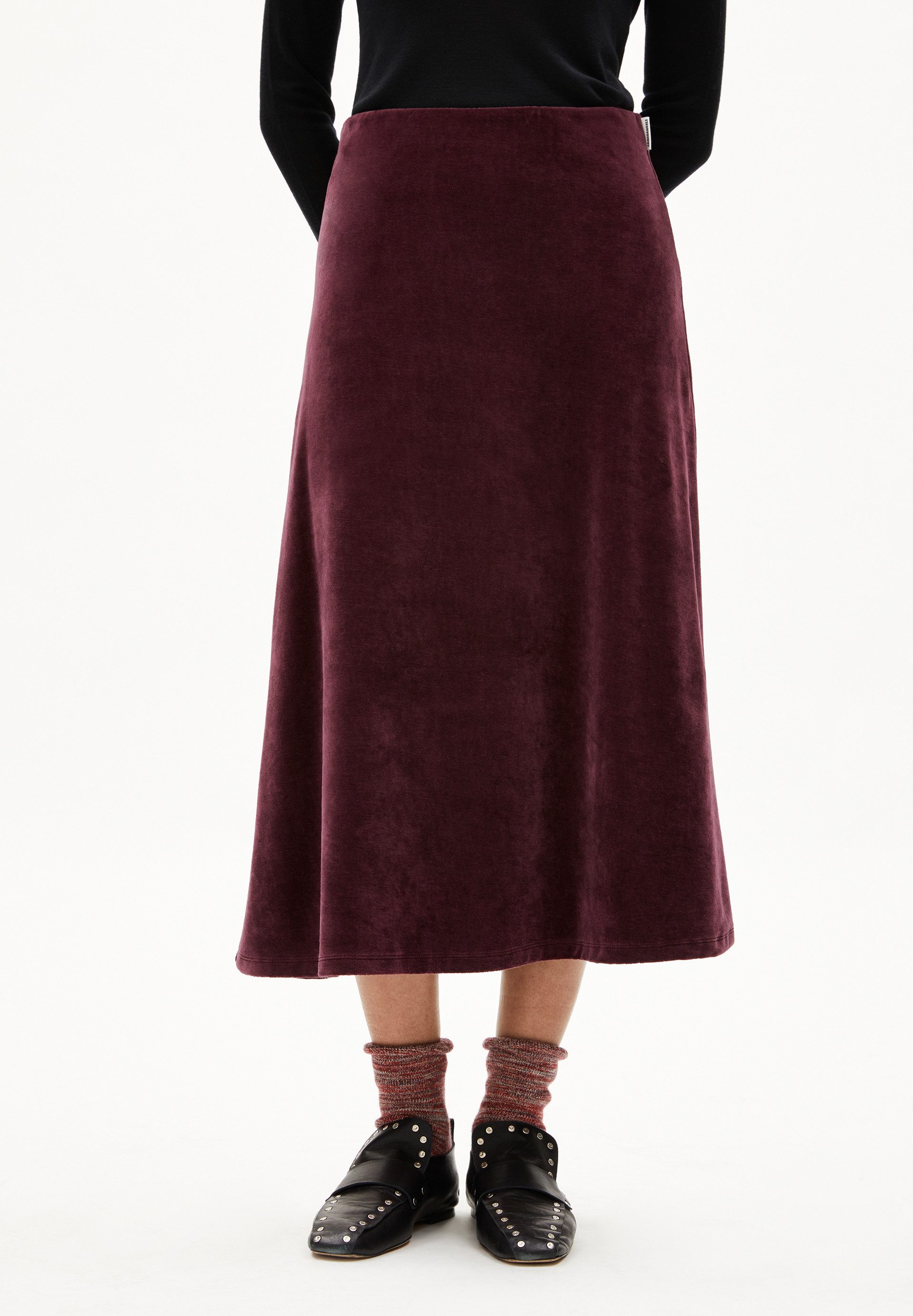 Armedangels Jerseyrock VOLAGAA VELVET Jerseyrock aus Bio-Baumwoll Mix (Slim günstig online kaufen