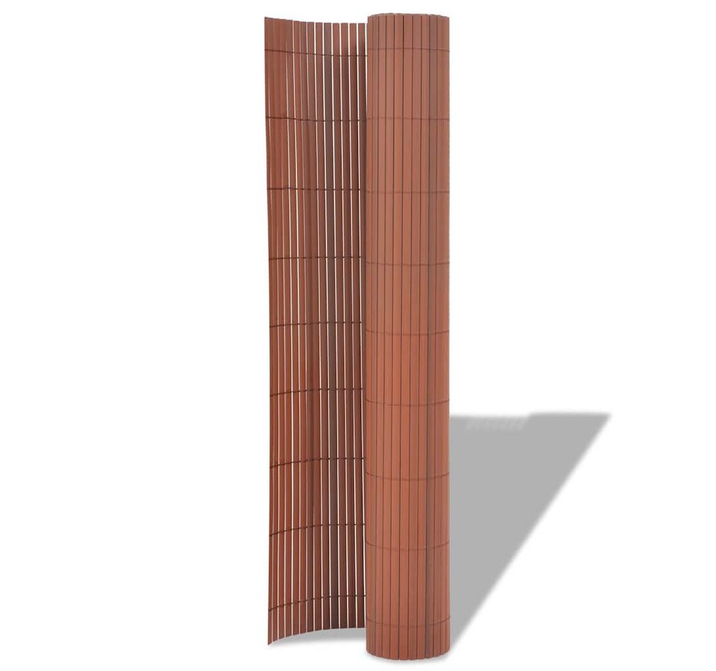 Thumbnail - vidaXL Gartenzaun Gartenzaun Doppelseitig PVC 90 x 300 cm Braun, (1-St)
