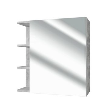 Vicco Spiegelschrank Badspiegel Wandspiegel FYNN 62 x 64 cm BETON