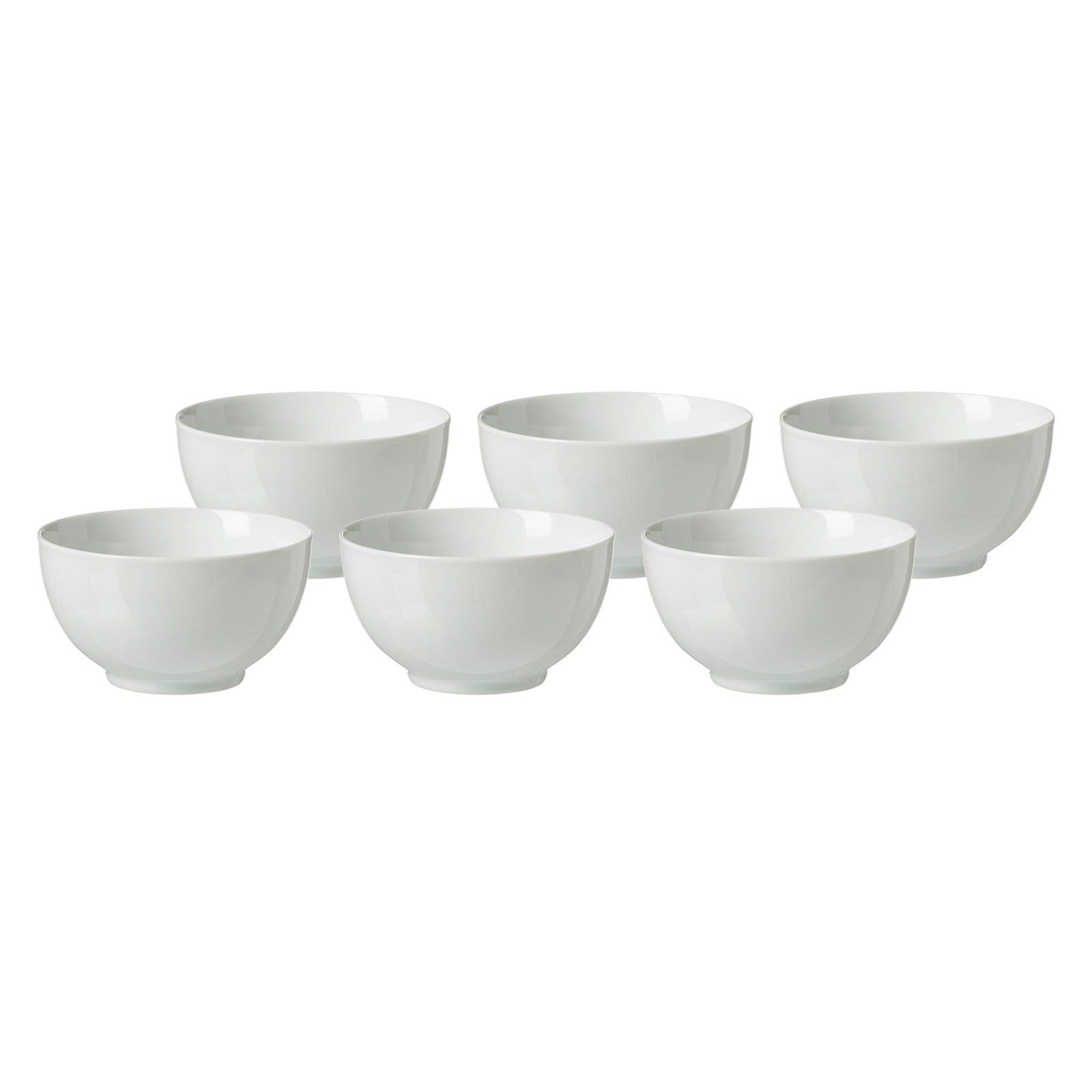 Ritzenhoff & Breker Schale Bianco Müslischalen ø 15.0 cm 6er Set, Porzellan, (6 Schalen, 6-tlg)