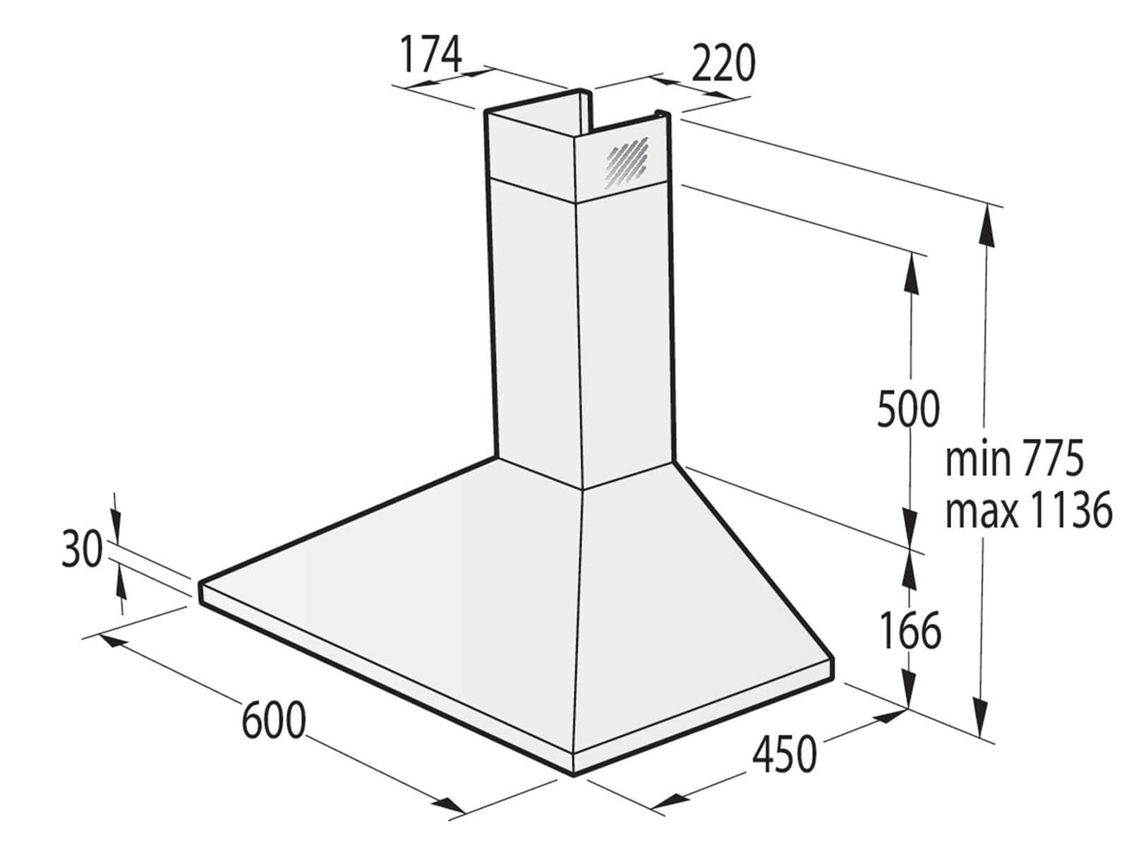GORENJE Wandhaube, 60 cm