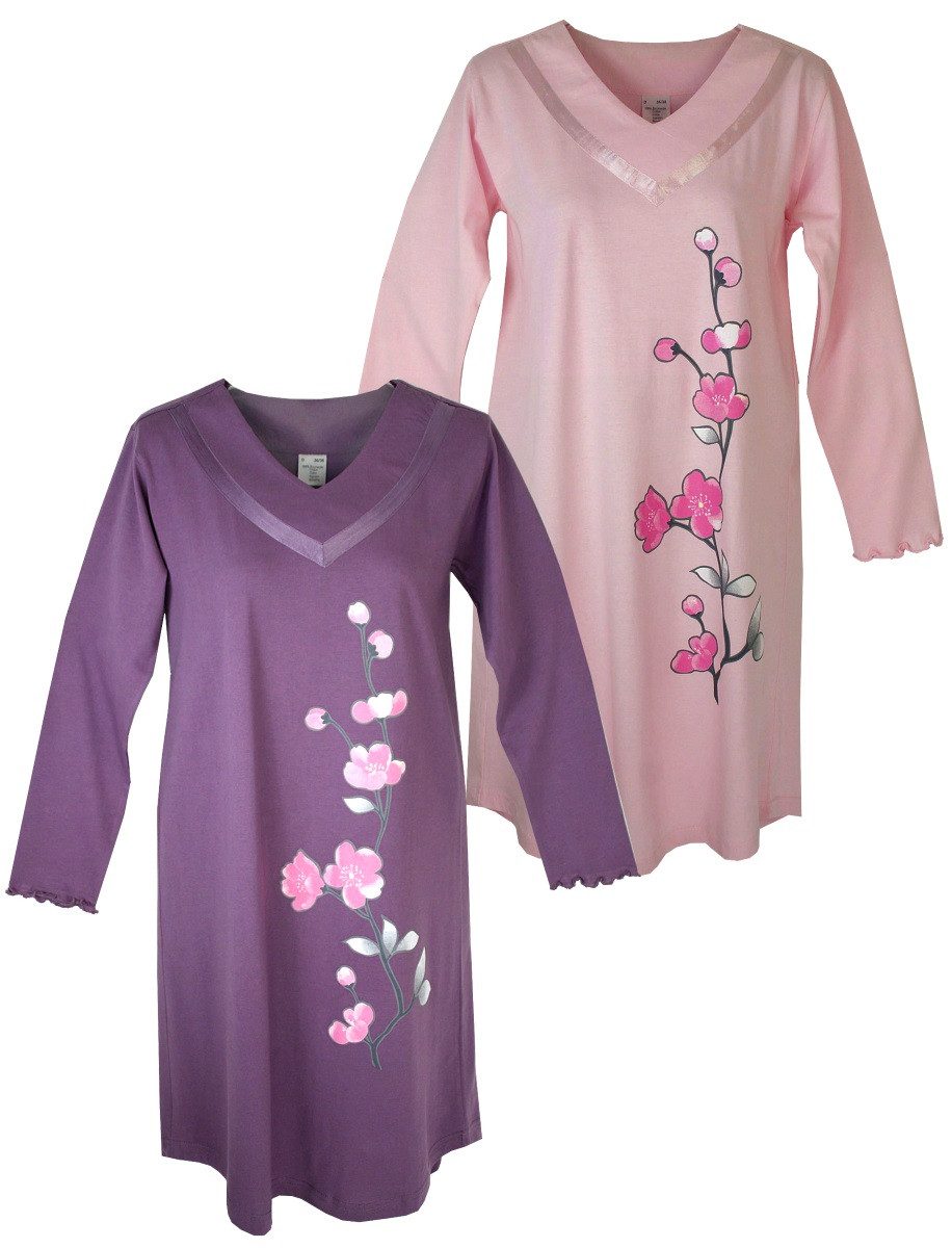 Consult-Tex Nachthemd Damen Nachthemd 2 Stück Packung DW512/513 (Spar-Set. günstig online kaufen