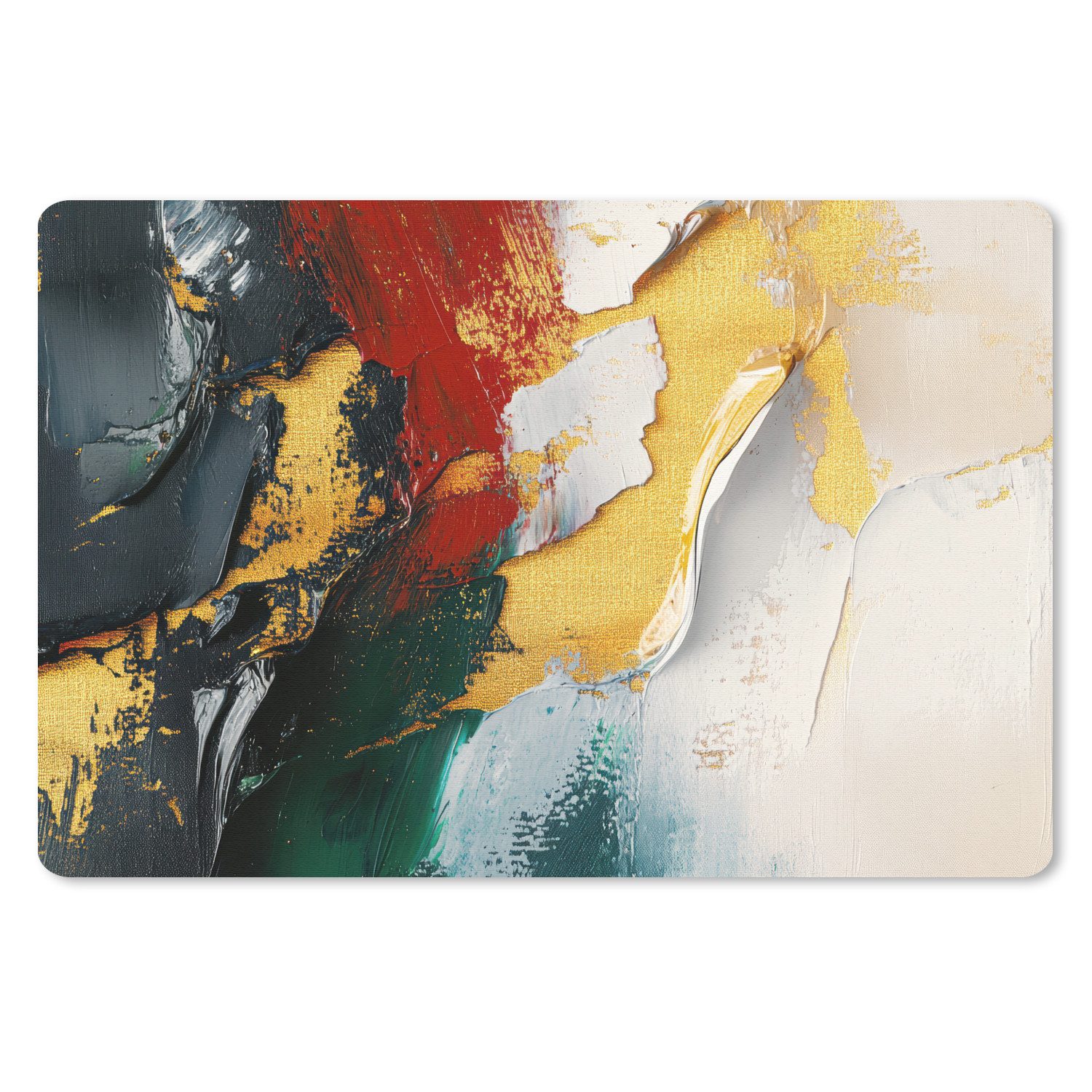 MuchoWow Mauspad Modern - Weihnachten - Abstrakt - Gold (1-St), Mouse pad Klein, Gaming Deko, PC Zubehör, 27x18 cm