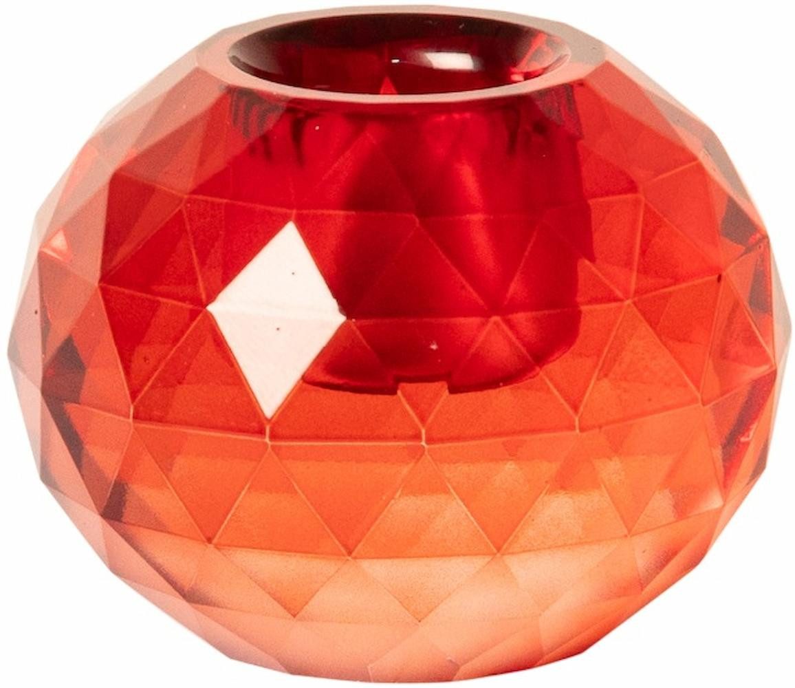 EJA International Kerzenhalter Kristallhalter - Rot (1 St), 4,5xø6 cm