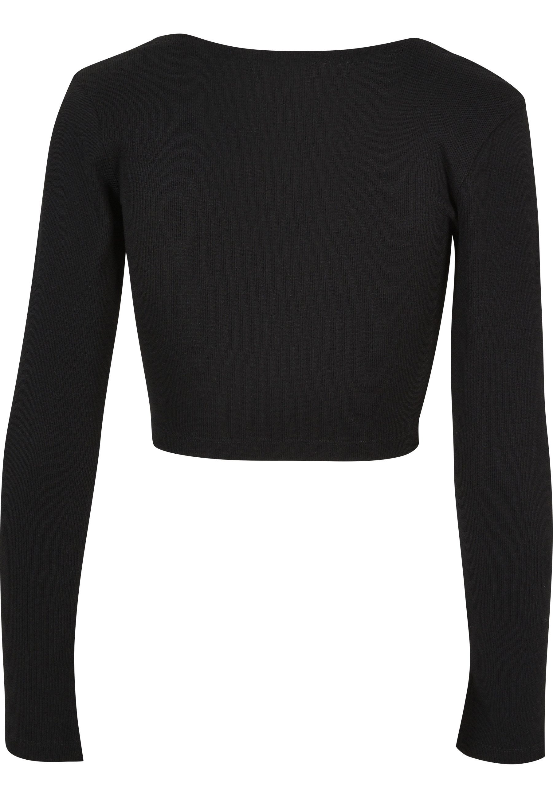 URBAN CLASSICS Langarmshirt Urban Classics Damen Ladies Short Rib Corsage Longsleeve (1-tlg) – Bild 2 von 5