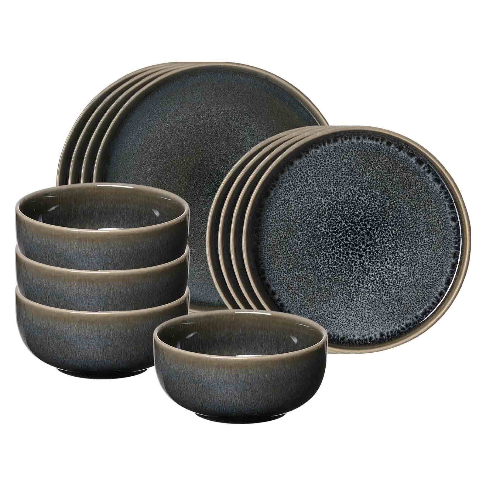 Ritzenhoff & Breker Kombiservice Eda Basic-Set 12er Set (12-tlg), 4 Personen, Steingut