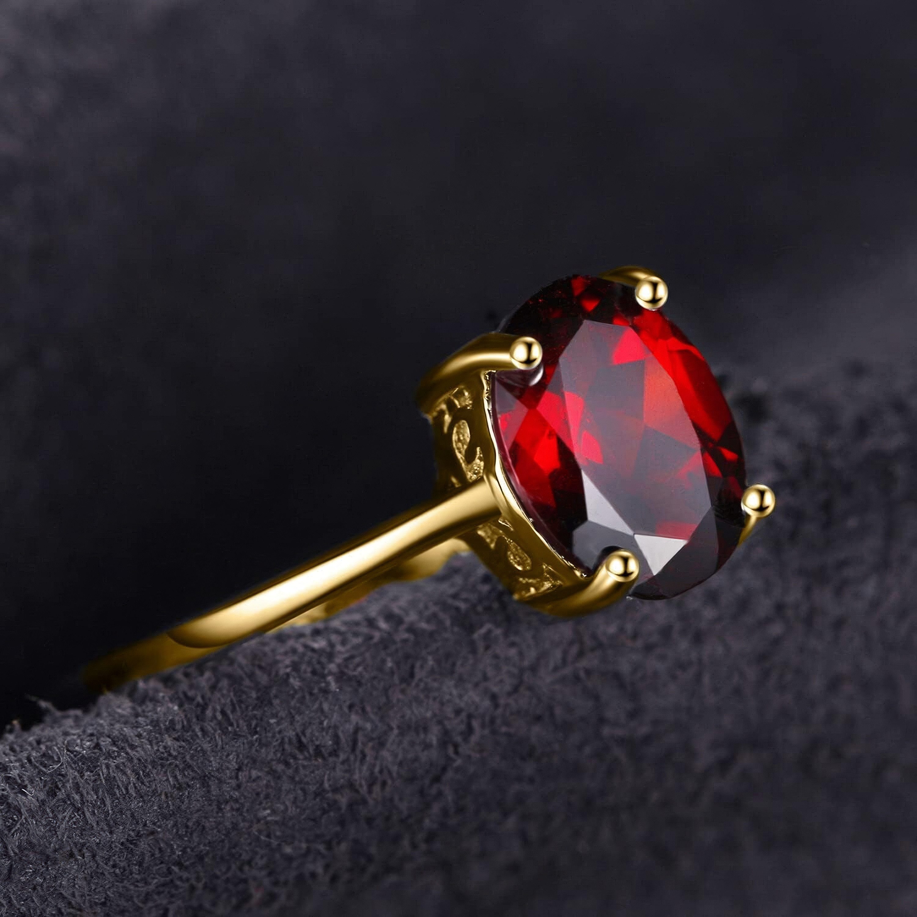 Jumpeak Diamantring 1ct ring mit stein,Rubinring,ring gold damen 585 echtgo günstig online kaufen