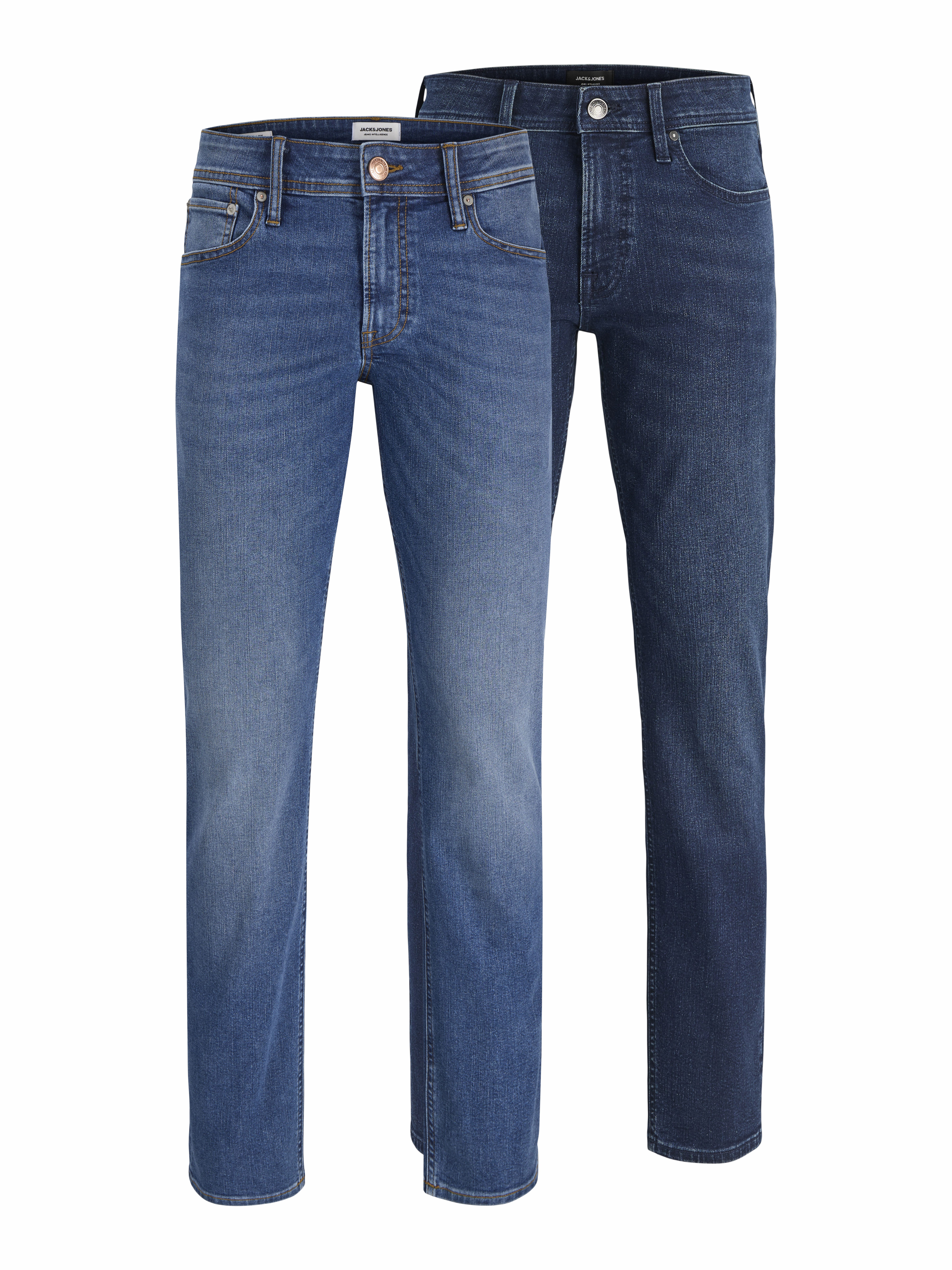 Jack & Jones Regular-fit-Jeans JJICLARK JJORIGINAL SQ 260/223 2PK MP (Packung, 2-tlg) Baumwollmischung, regular fit