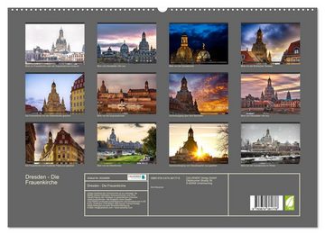 CALVENDO Wandkalender Dresden - Die Frauenkirche (Premium, hochwertiger DIN A2 Wandkalender 2023, Kunstdruck in Hochglanz)