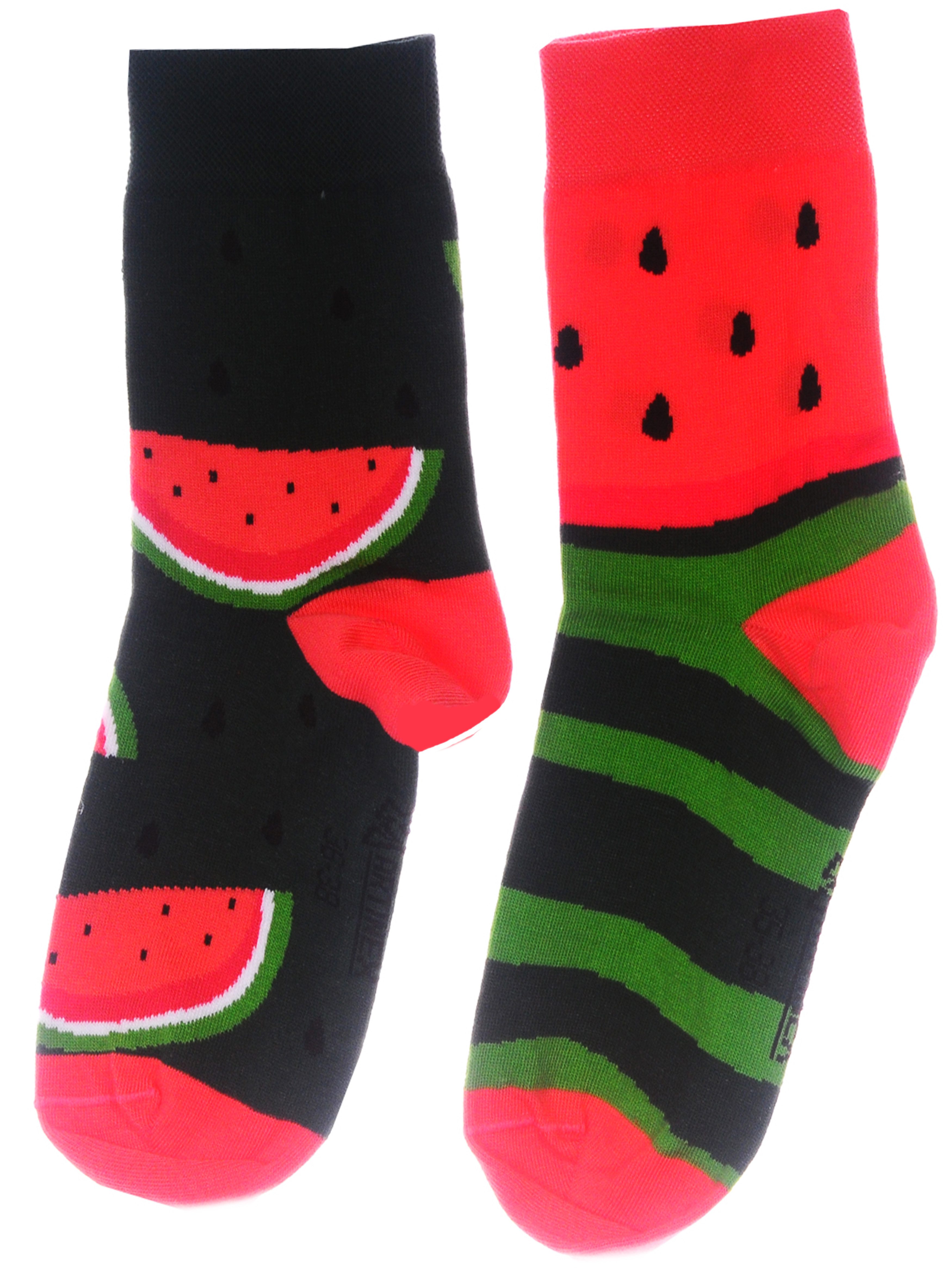 Martinex Freizeitsocken 1 Paar Socken lustige bunte witzige socks Strümpfe mit Wassermelone elastisch, weich, 34 35 36 37 38 39 40 41 42 43 44 45 46