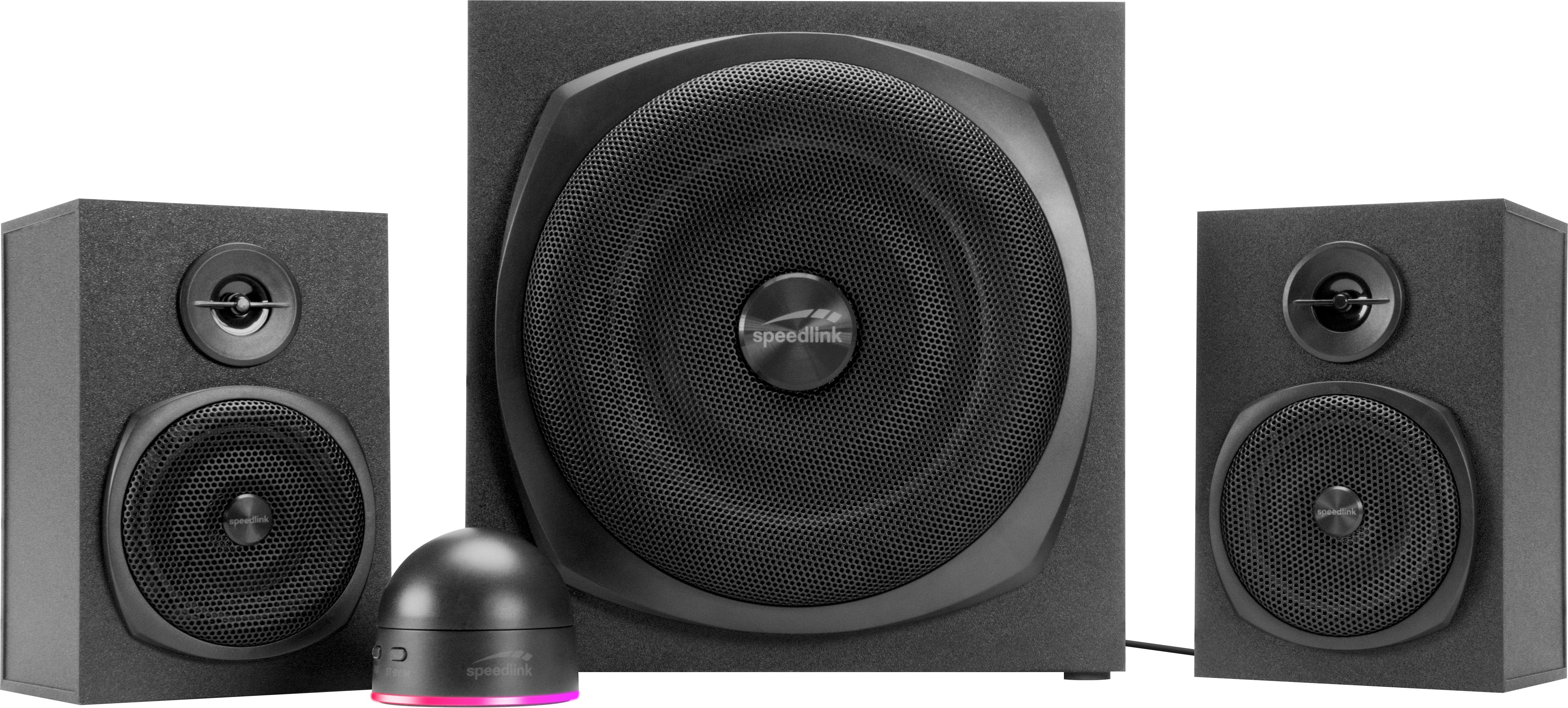 Speedlink GRAVITY LT Subwoofer aktives 2.1-Lautsprechersystem für PC/Notebook 2.1 Soundsystem