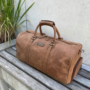 DRAKENSBERG Reisetasche Weekender »Finn« Havanna-Braun, mit Schuhfach für Damen und Herren, Sporttasche, aus Premium Leder