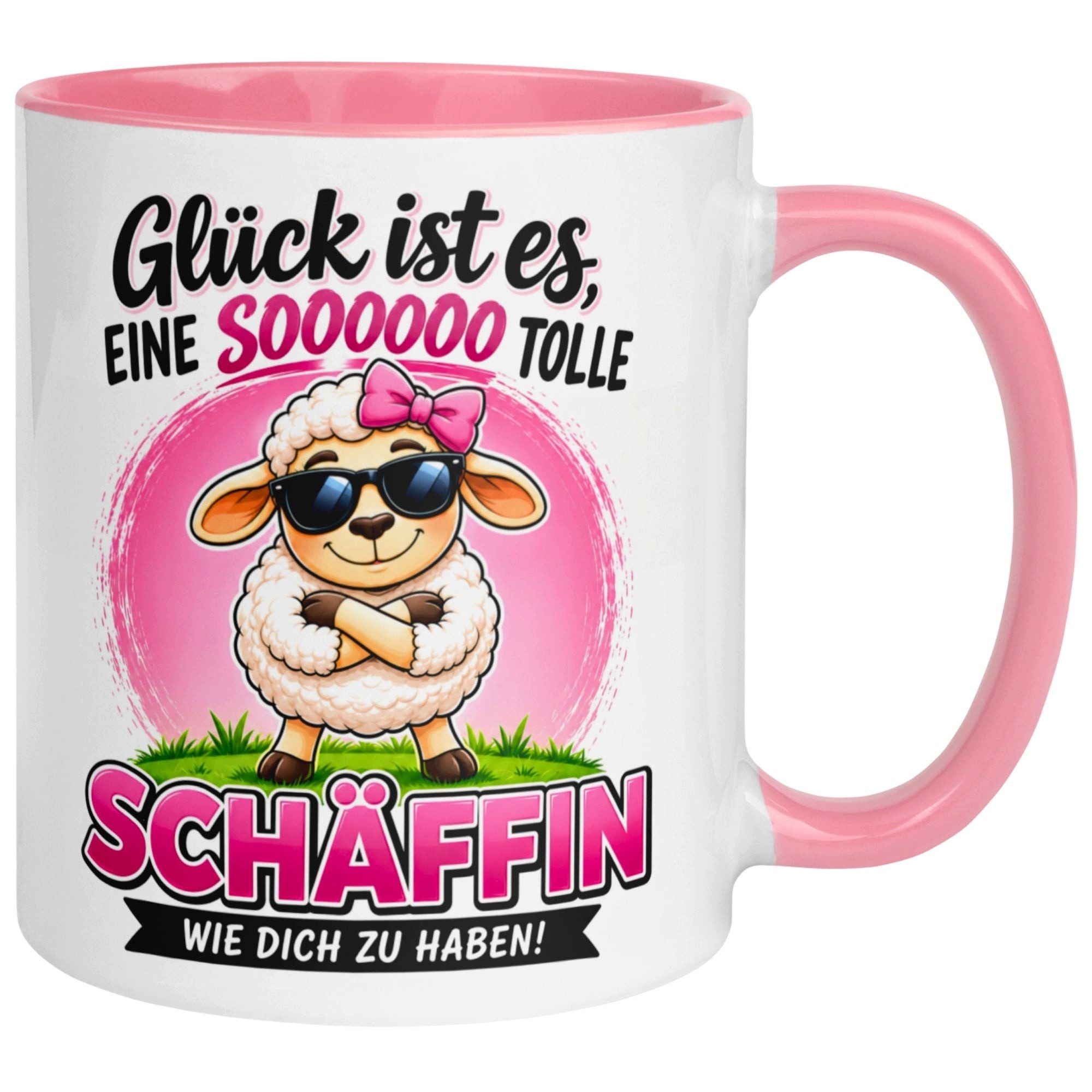 Momentals Tasse Beste Chefin Geschenk – „Glück ist es eine Schäffin wie dich zu haben“, Gratis Versand · Links-&Rechtshänder · Spülmaschinenfest