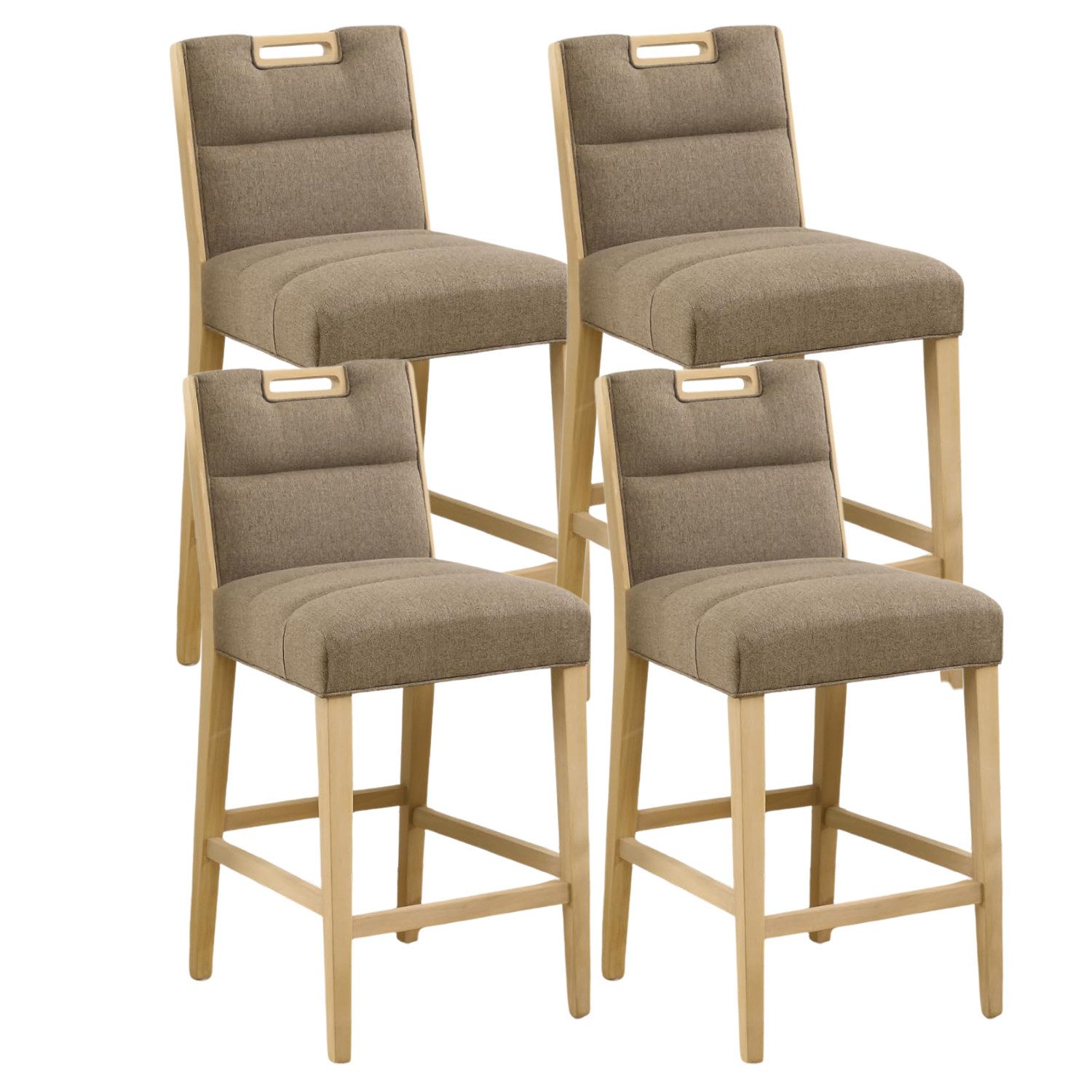 WAHSON OFFICE CHAIRS Barhocker Barhocker 2er Set Barstuhl Chenille Küche Tresenhocker mit Lehne (4 St)
