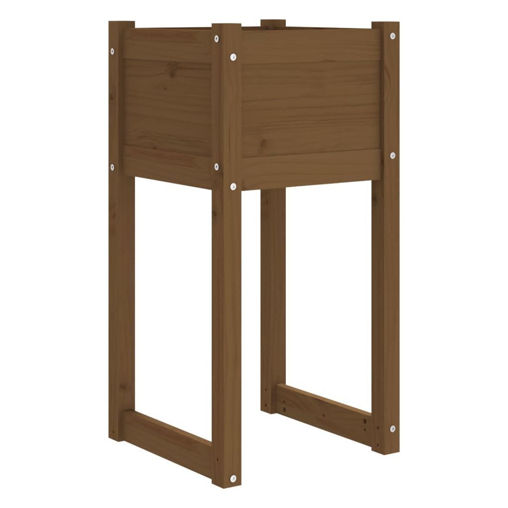 vidaXL Blumentopf Pflanzkübel Honigbraun 40x40x81 cm Massivholz Kiefer (1 St)