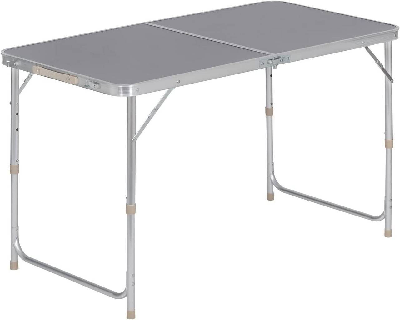 Aluminium höhenverstellbar, Klapptisch, Woltu grau Campingtisch (1-St), MDF aus