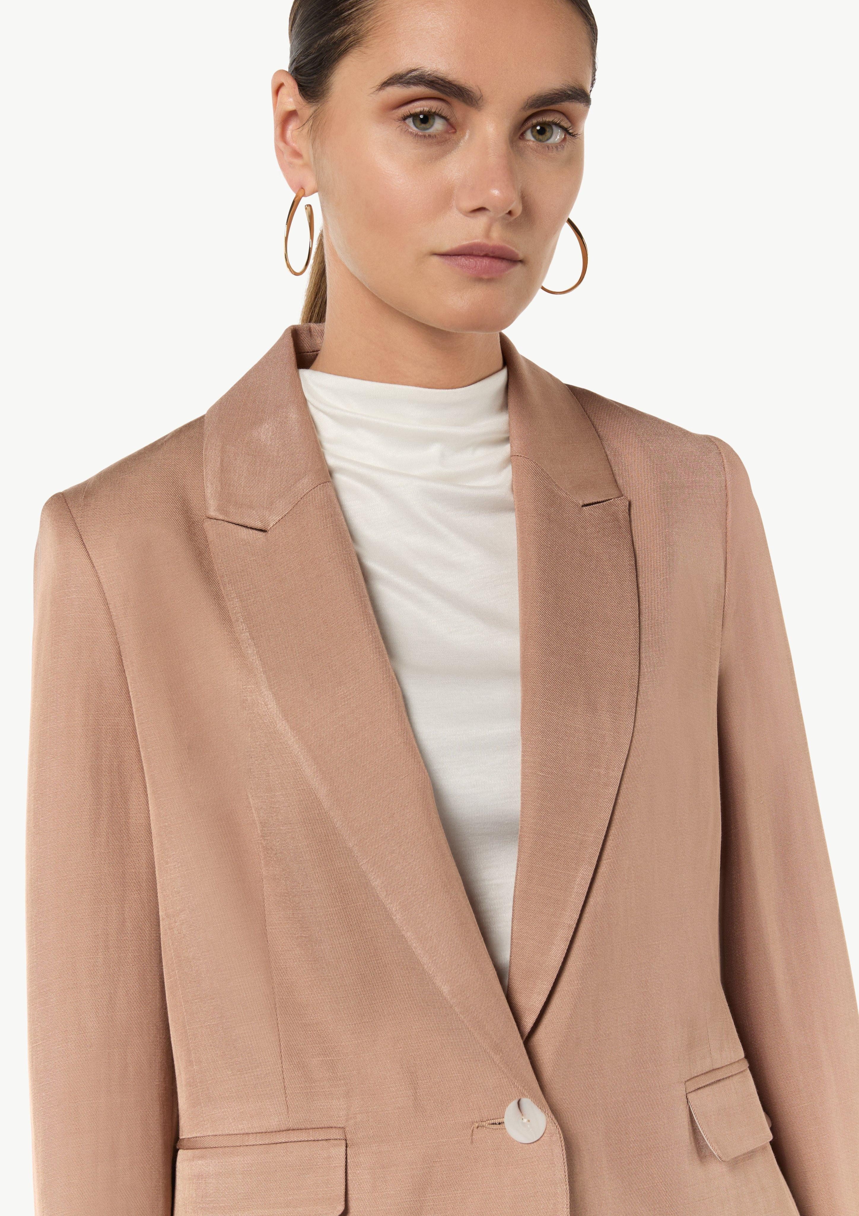 Comma Blusenblazer Blazer aus Leinenmix Logo günstig online kaufen