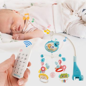 Avisto Mobile Baby Mobile für Kinderbett Krippe mit Licht- und Soundeffekten, (hängenden rotierenden Rasseln, Sicherer und ungiftiger ABS-Kunststoff), für die Verwendung in Kinderbetten, Autositzen, tragbaren Betten