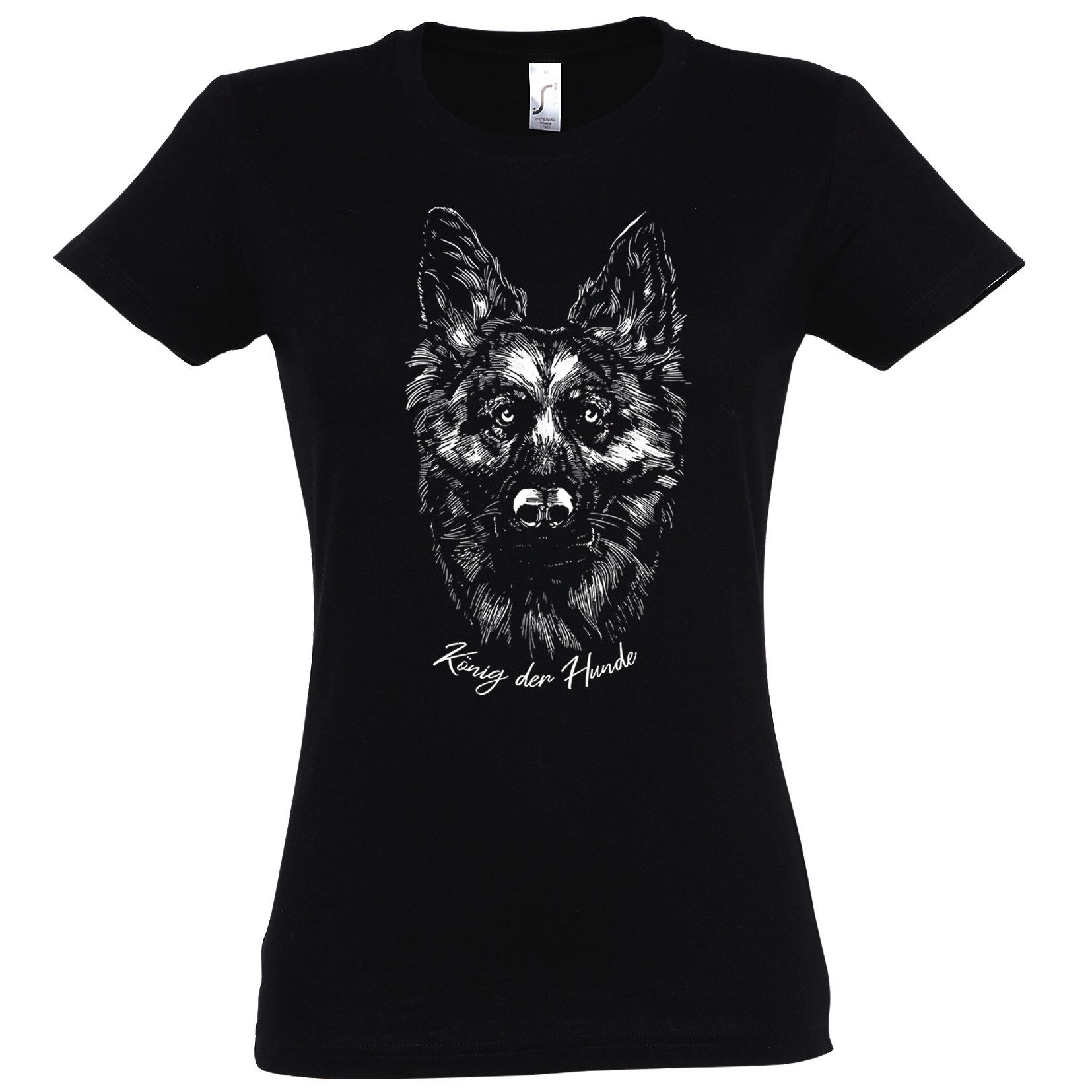 Youth Designz Print-Shirt König der Hunde Damen T-Shirt mit modischem Frontprint