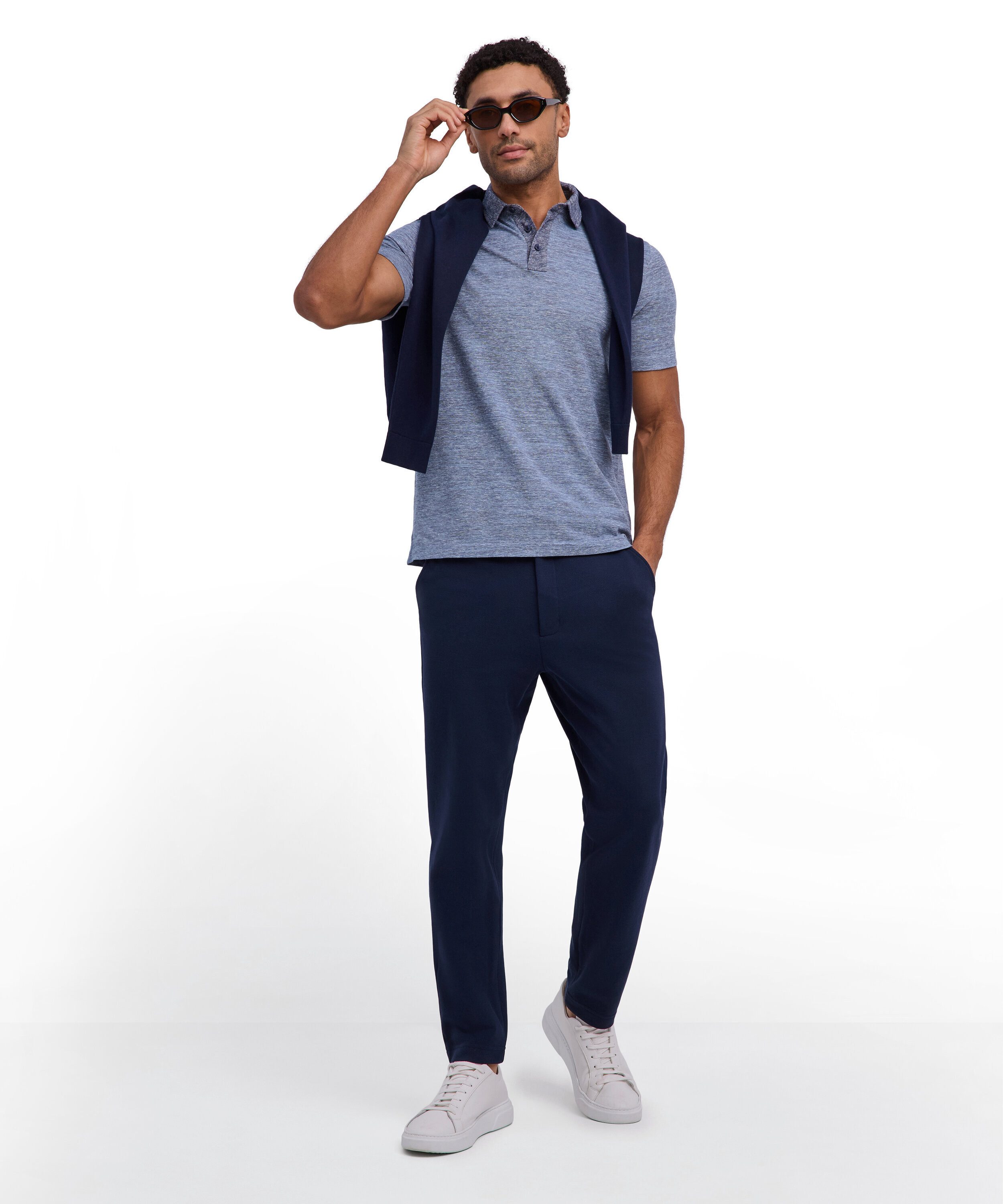 FALKE Poloshirt Cotton Linen Polo Shirt (1-tlg., 1)