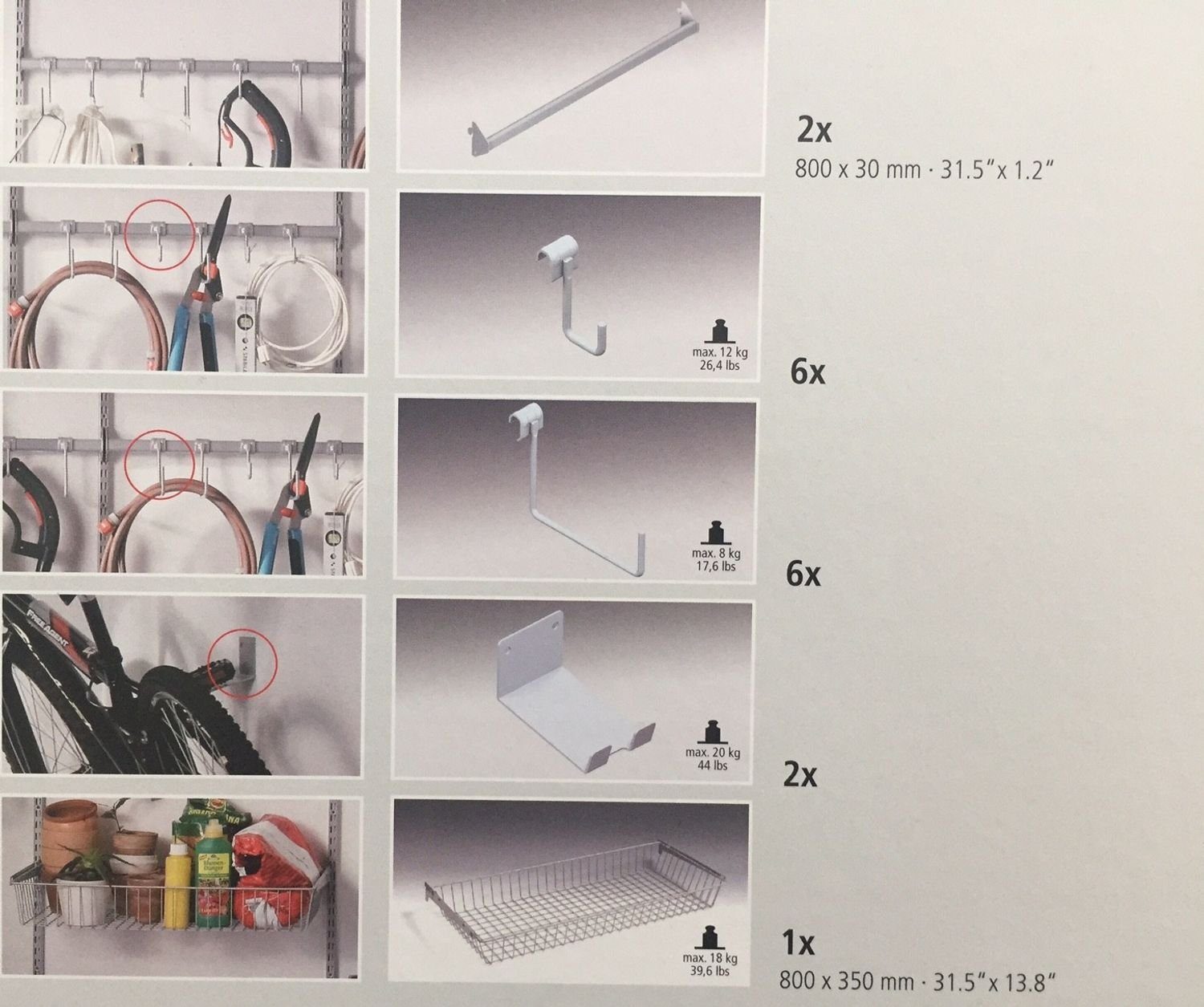 DIY Element System Regal Garage Plus + für Basic + Storage Modular Regalsystem Storag Kit 1 Set