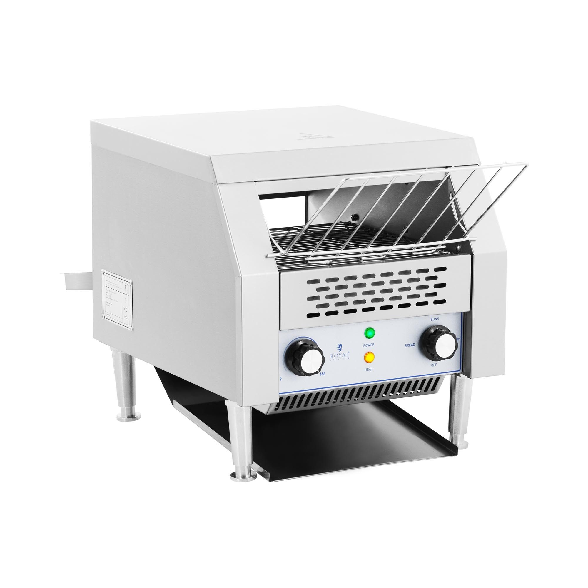 Tunnel-Toaster Durchlauftoaster 2200 W Kettentoaster 350 Toasts/h 7 Geschwindigkeiten