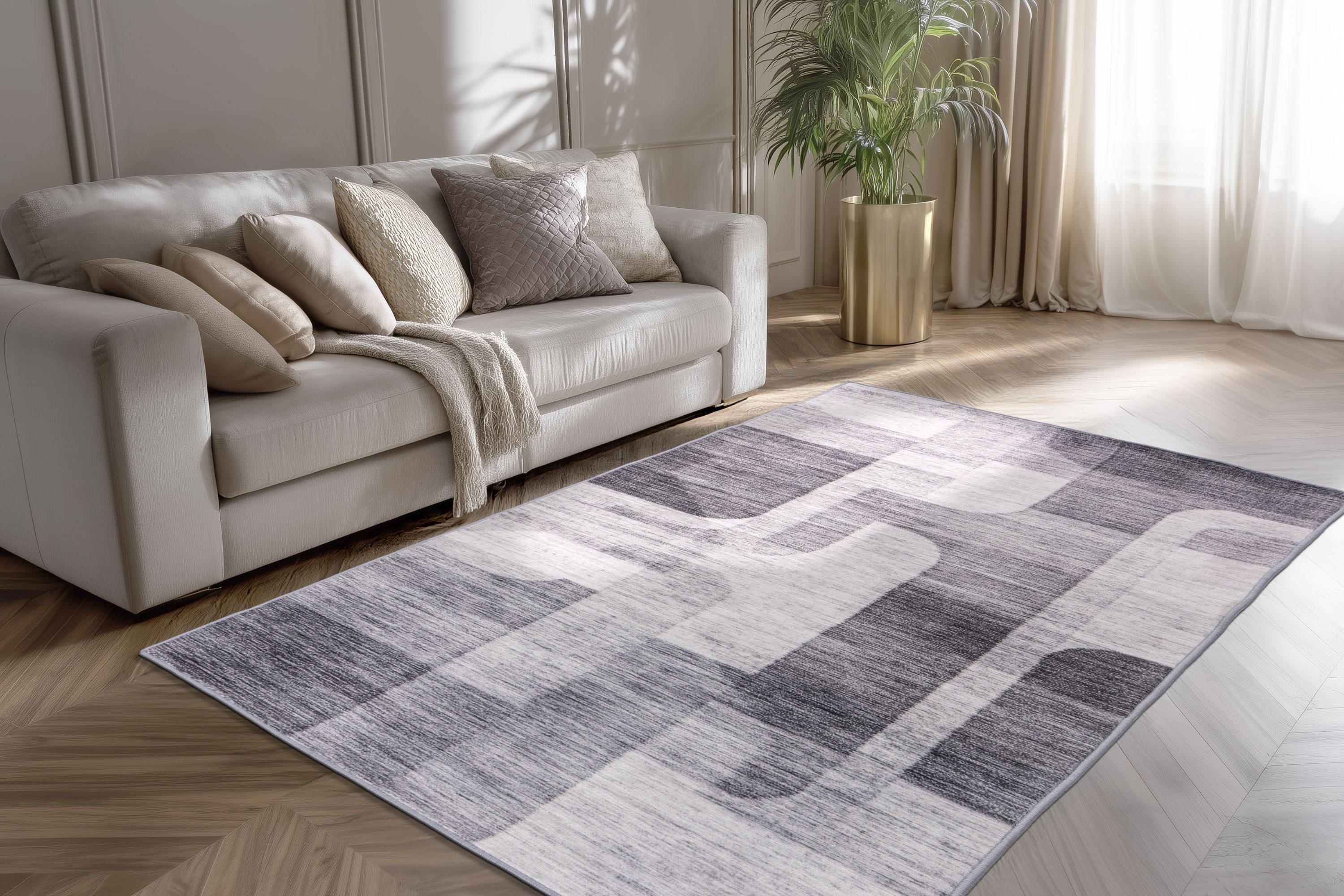 Kayoom Teppich Bluster 225, rechteckig, Höhe: 7 mm, Kurzflor, Wohnzimmer
