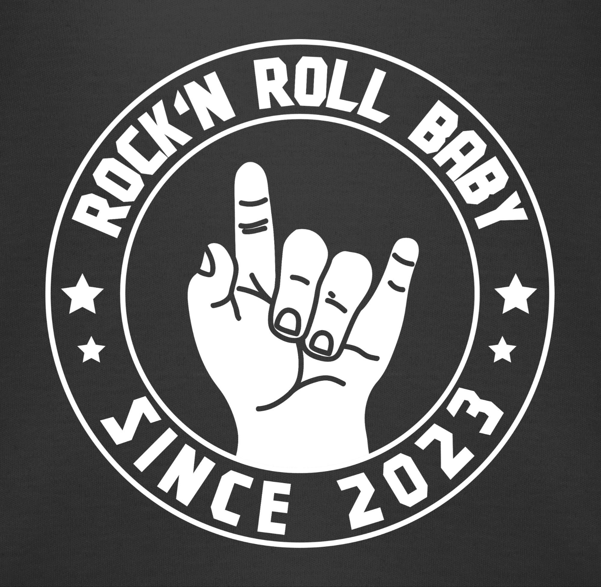 Shirtracer Shirtbody Baby 1 Schwarz Rock'n Sprüche since 2023 Roll Baby