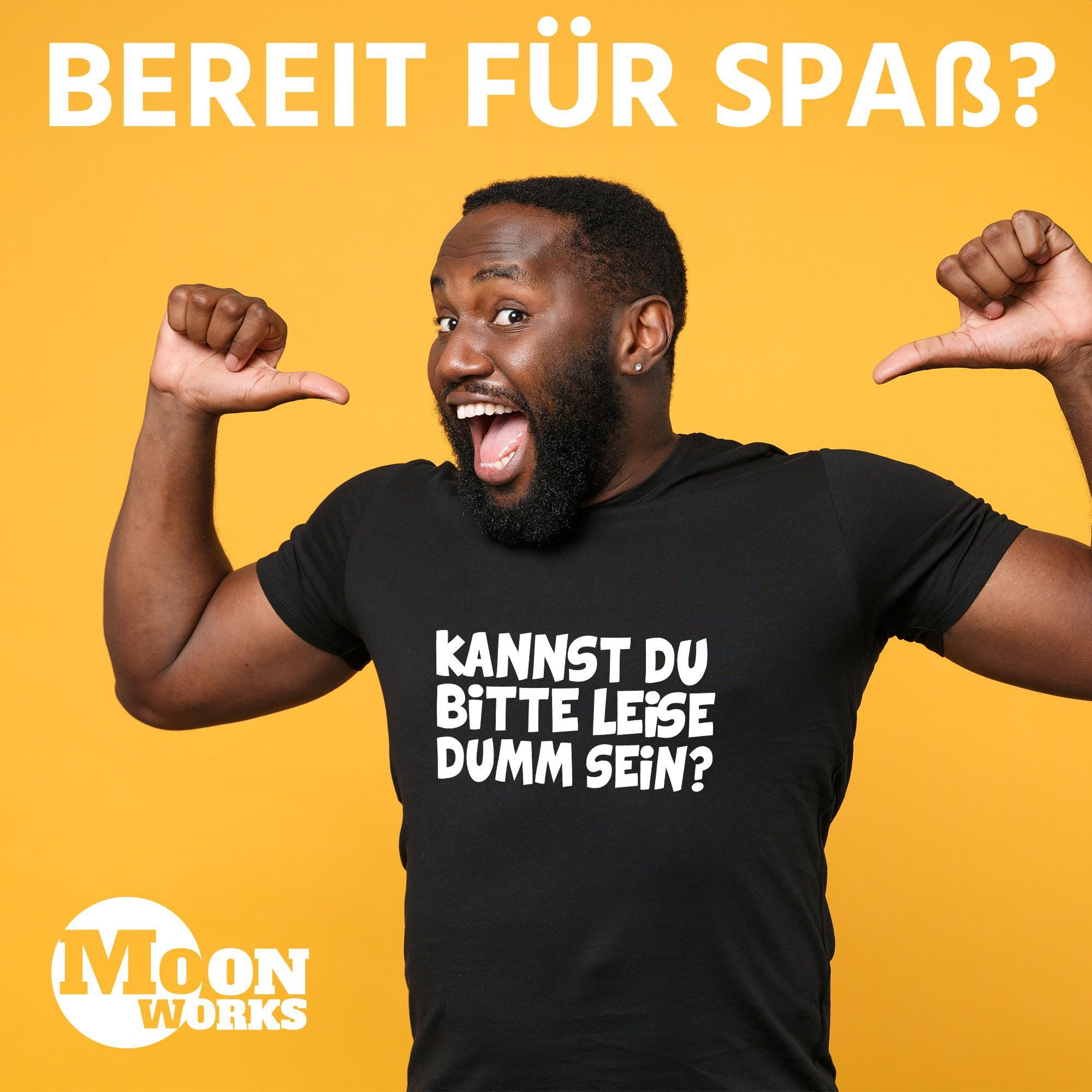 MoonWorks Print-Shirt Herren T-Shirt Sarkasmus Spruch Kannst du bitte leise günstig online kaufen