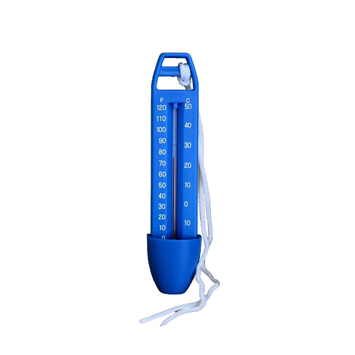 Schwimmthermometer Blau 15 cm mit Schnur Temperatur Messung °C & °F Pool Schwimmbad