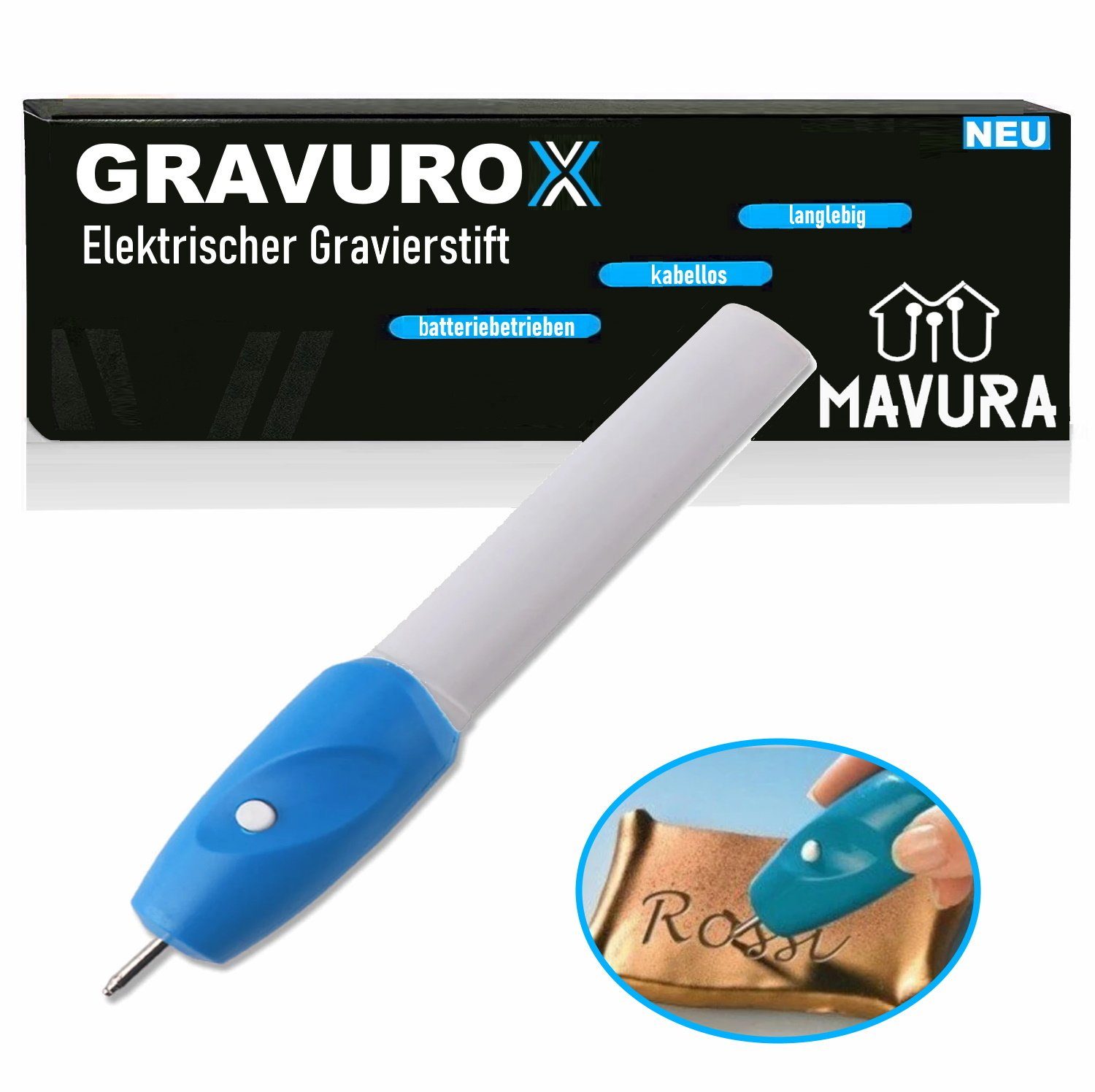 MAVURA Graviergerät »GRAVUROX elektrischer Gravierstift Gravurstift  Graviergerät«, mini Gravierer Gravur Stift tragbar online kaufen | OTTO
