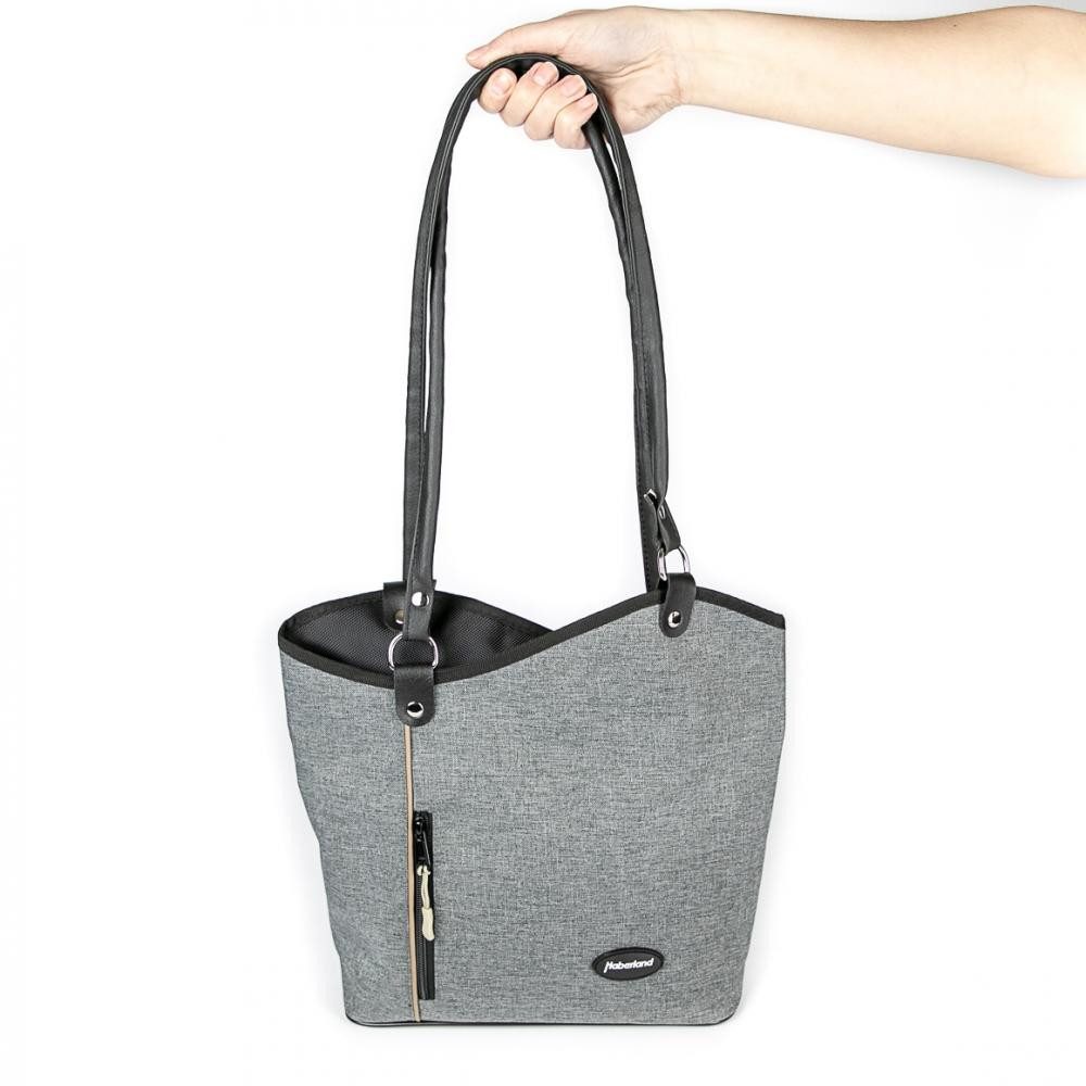 Haberland Fahrradtasche Haberland Lenkertasche Melanie grau - flexible Rucksack-Lenkertasche m