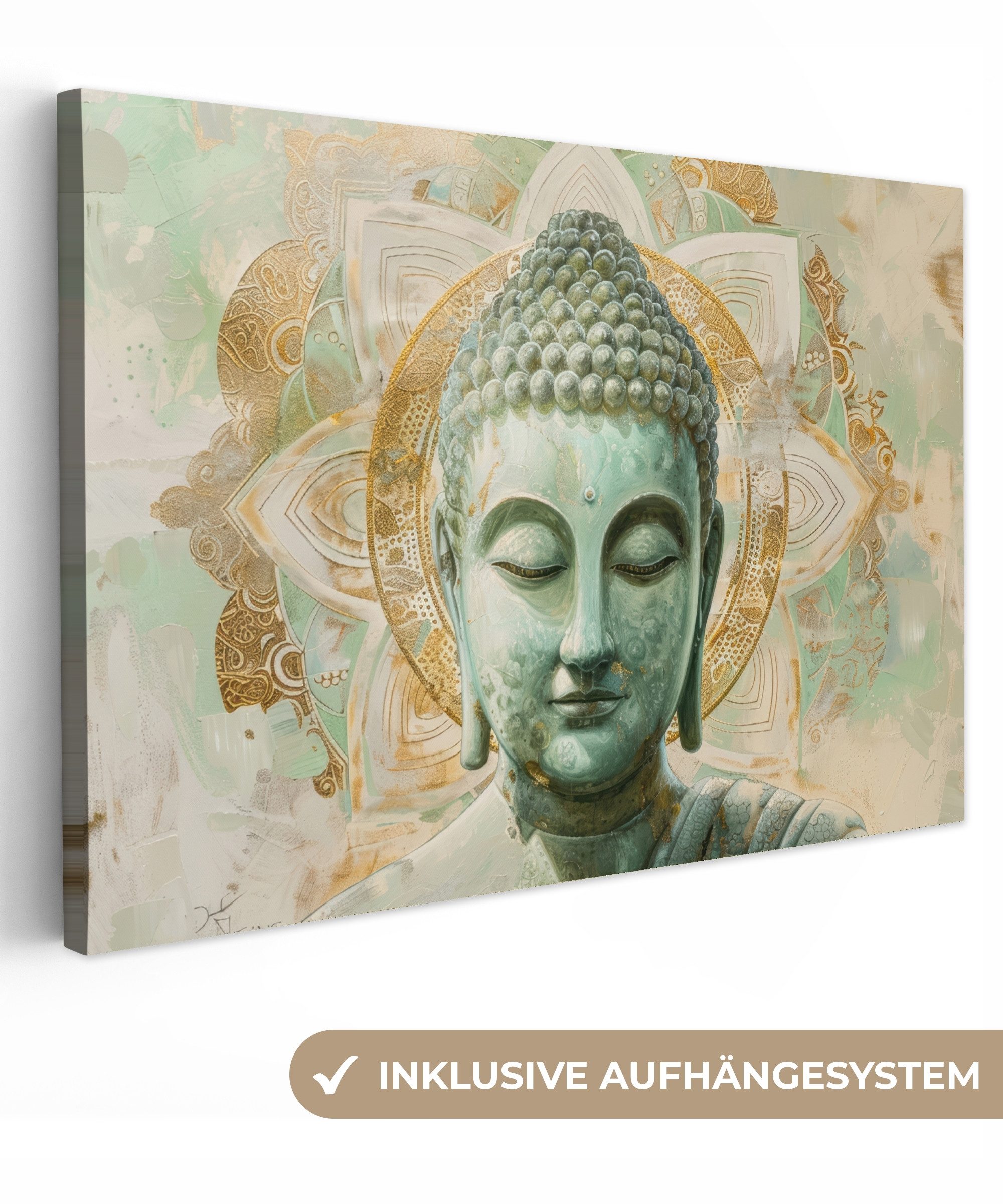 OneMillionCanvasses® Leinwandbild Buddha - Mandala - Modern - Spiritualität günstig online kaufen