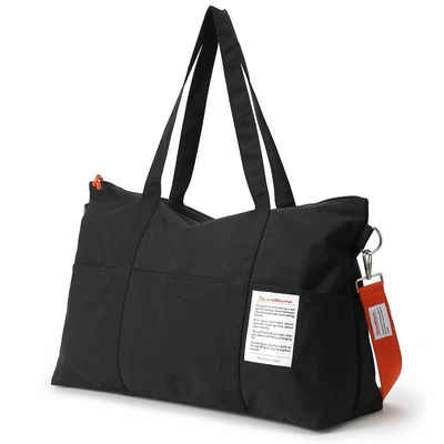 SOTOR Sporttasche Weekender-Taschen für Frauen, Reisetaschen mit Trolly Sleeve (Umhängetasche Overnight Bag Foldable GYM Bag Crossbody Bag mit verstellbarem Riemen für Reisen, Sport, Arbeit)
